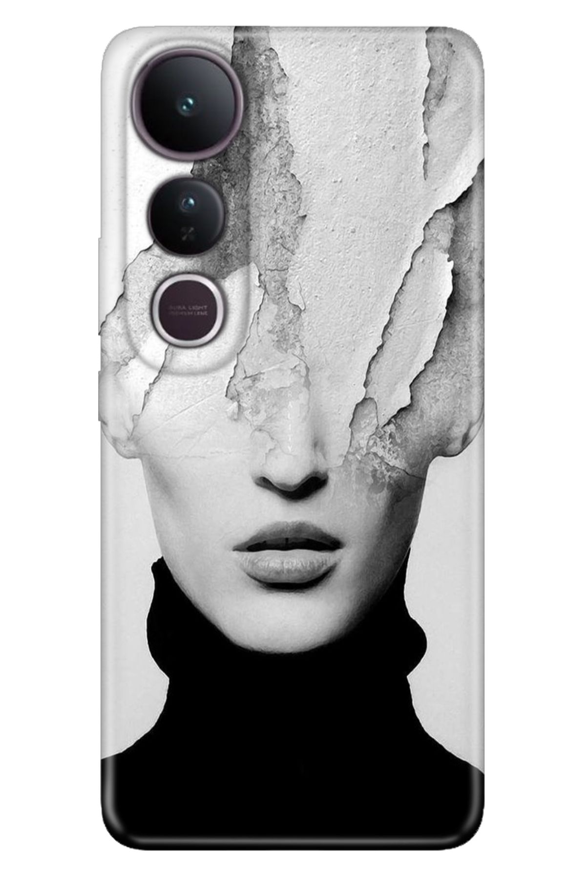ADACASE Vivo V50 Lite 5G Kılıf Renkli Silikon Baskılı TPU Art Girl