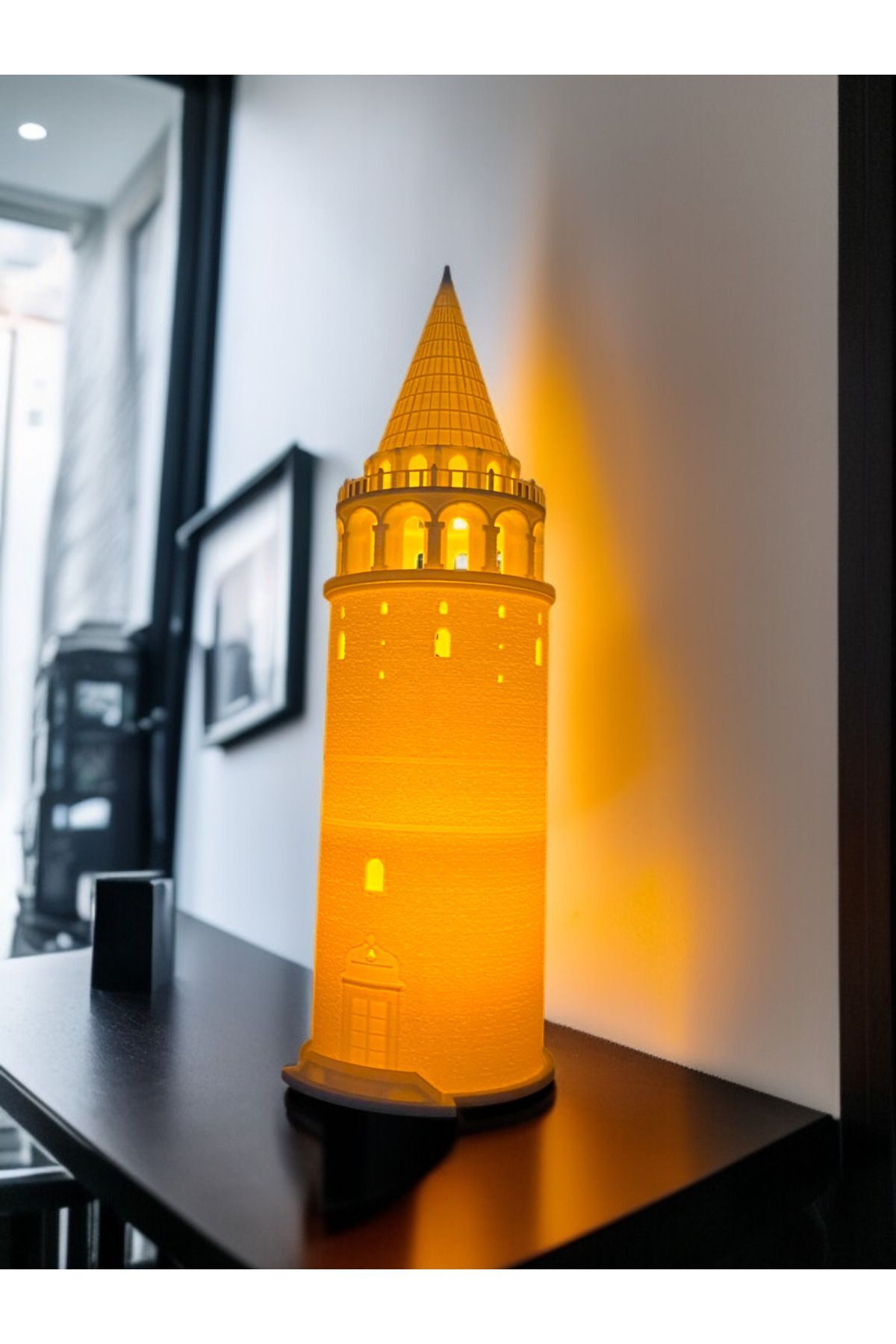 teknotrust Galata Kulesi Tealight Mum Aydınlatmalı Dekoratif Obje Ev ve Ofis Dekoru