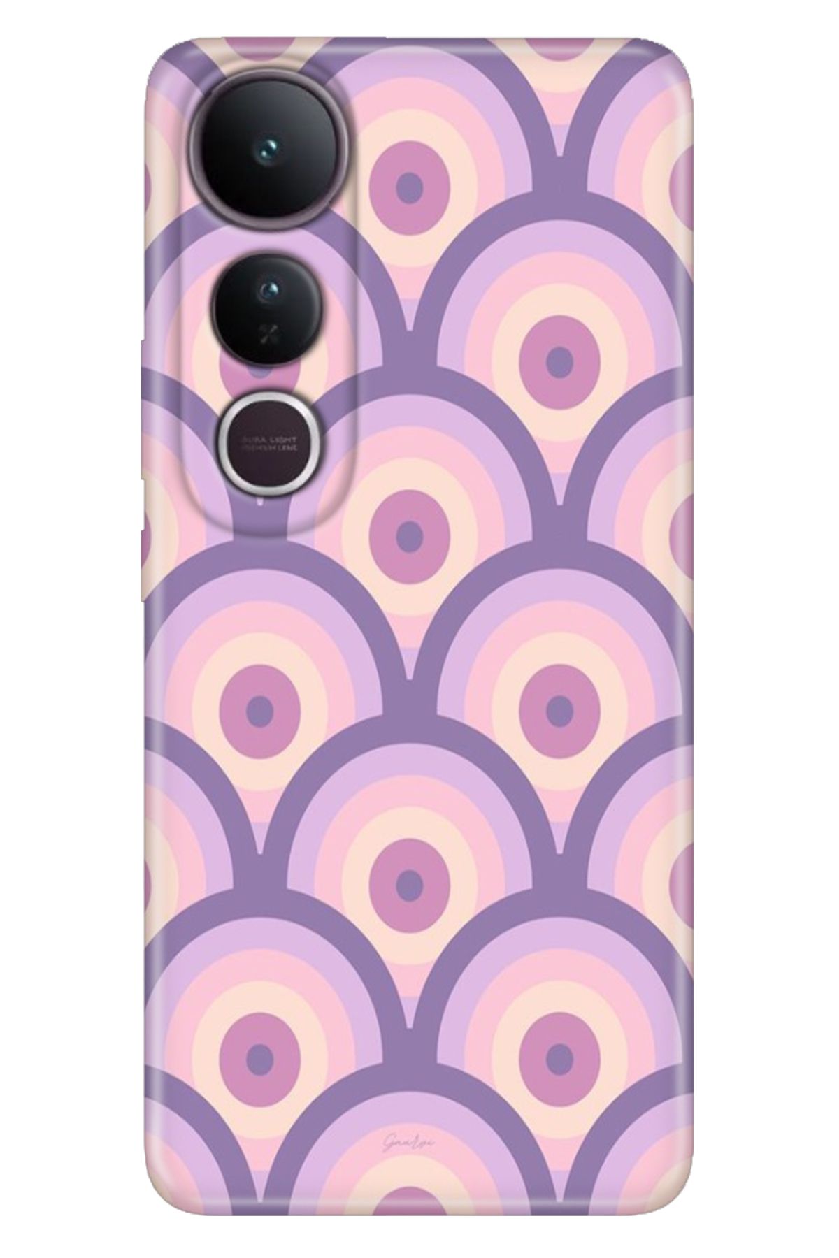 Cekuonline Vivo V50 Lite 5g Kılıf Tema Trendy Silikon Baskılı Circle