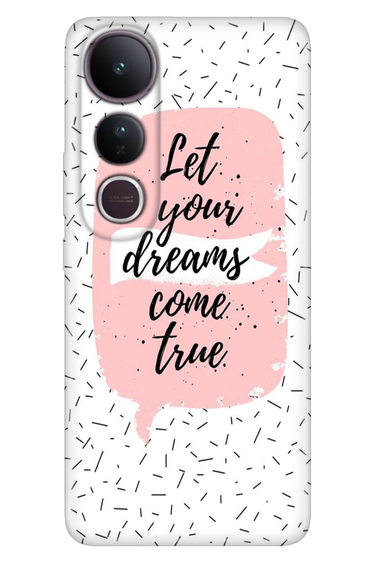 ADACASE Vivo V50 Lite 5G Kılıf Dekoratif Silikon Baskılı Kapak Let Dream Love