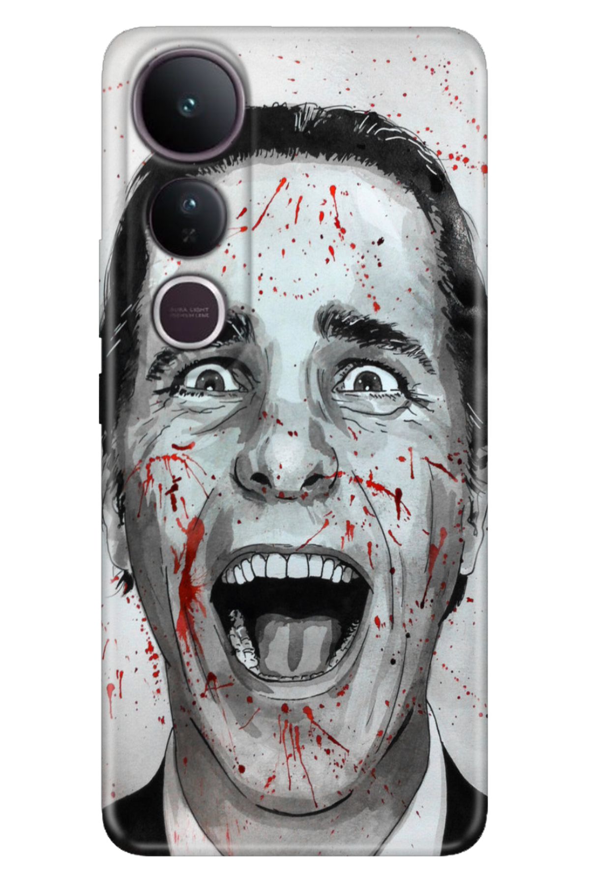 ADACASE Vivo V50 Lite 5G Kılıf Dekoratif Silikon Baskılı Kapak American Psycho