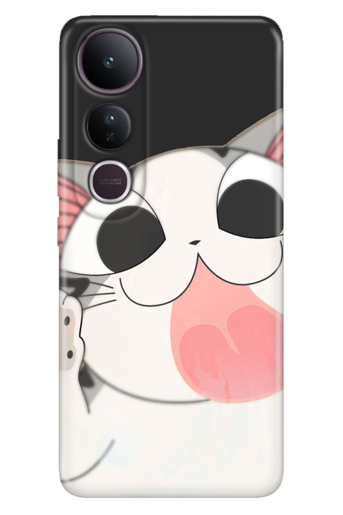 ADACASE Vivo V50 Lite 5G Kılıf Renkli Silikon Baskılı TPU Fat Cat