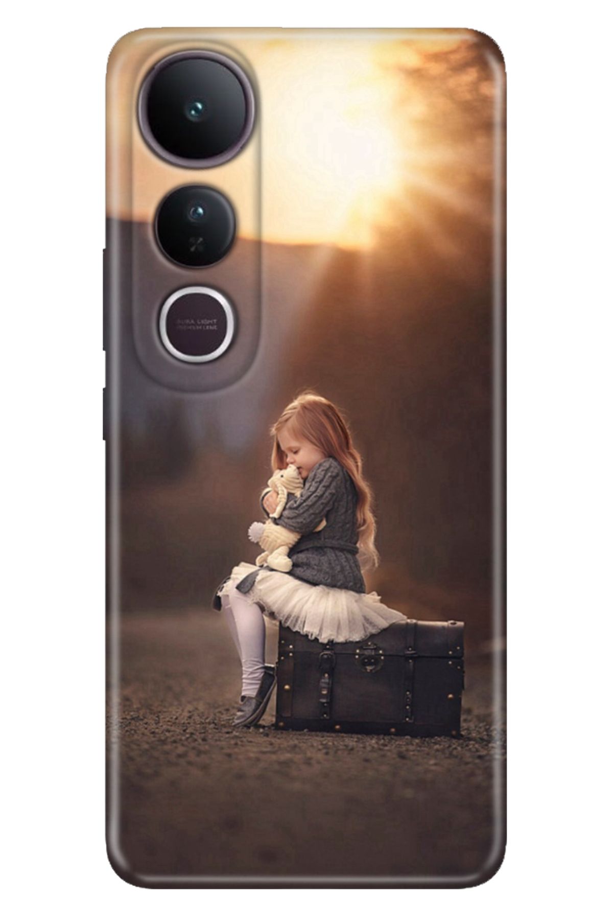 ADACASE Vivo V50 Lite 5G Kılıf Dekoratif Silikon Baskılı Kapak Yalnız Çocuk