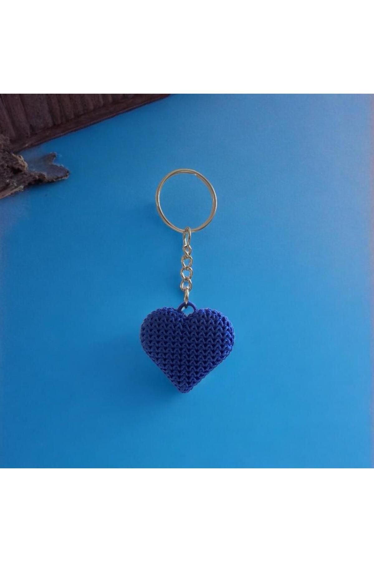 AKTASTORE Örgü Desenli Kalp Anahtarlık