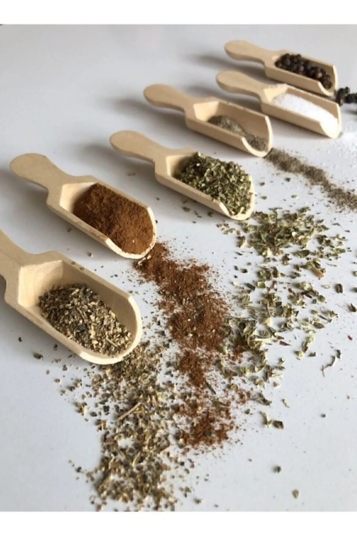 WWSHOP 6 Adet Mini Kürek Baharat Kaşığı