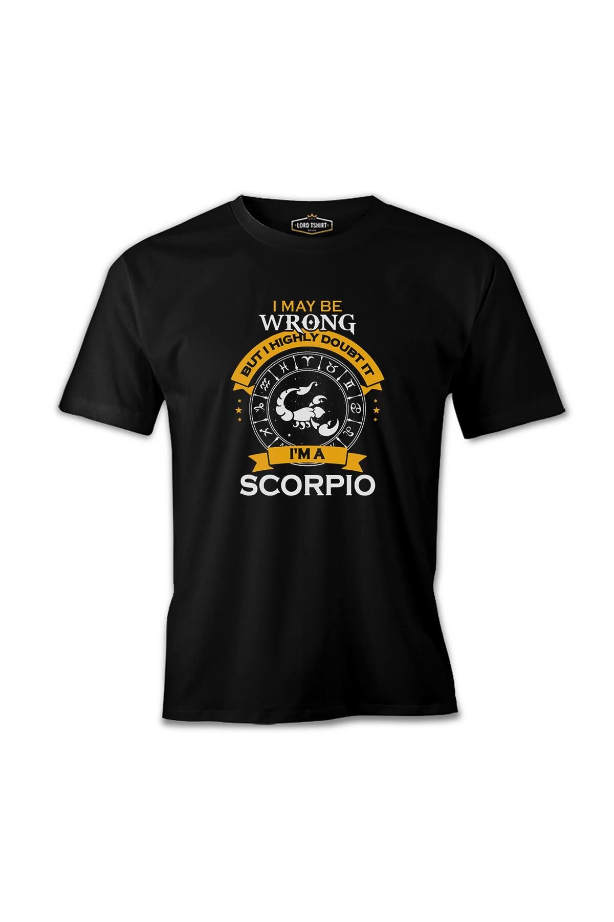 Lord T-Shirt Burç - I'am a Scorpio Siyah Erkek Tshirt