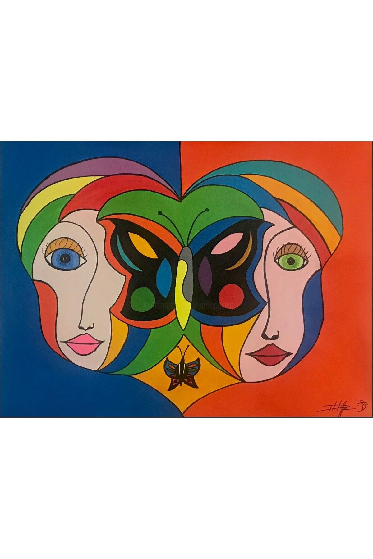 esdekor Ruh Eşleri Tuval Üzerine Akrilik 60x80cm Art İspanya Eser Tablo