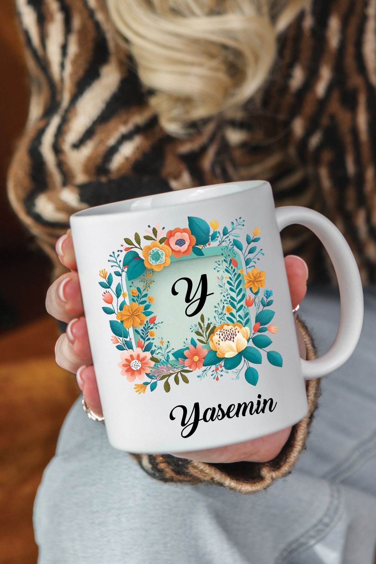 expreshediye Yasemin İsimli Yazılı Kupa - Kişiye Özel Baskılı Kupa Bardak - İsimli Bardak