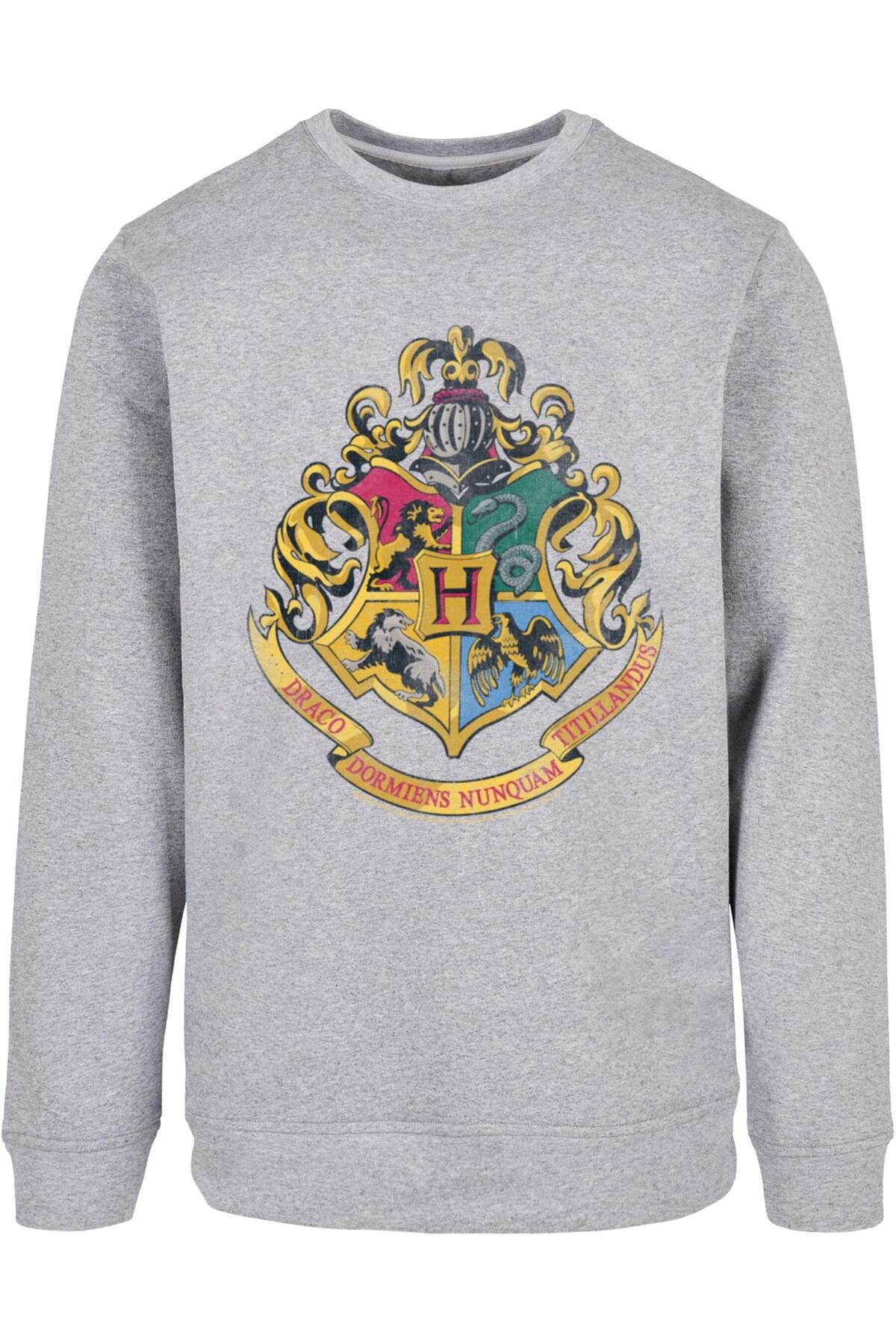 ABSOLUTE CULT-Herren Harry Potter Distressed Hogwarts Crest Crewneck 1