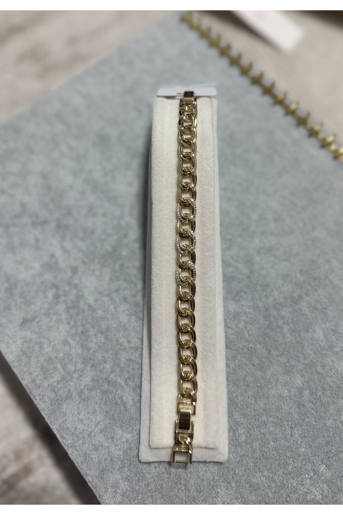 XUPING JEWELRY GOLD ÇELİK KADIN BİLEKLİK TAŞLI