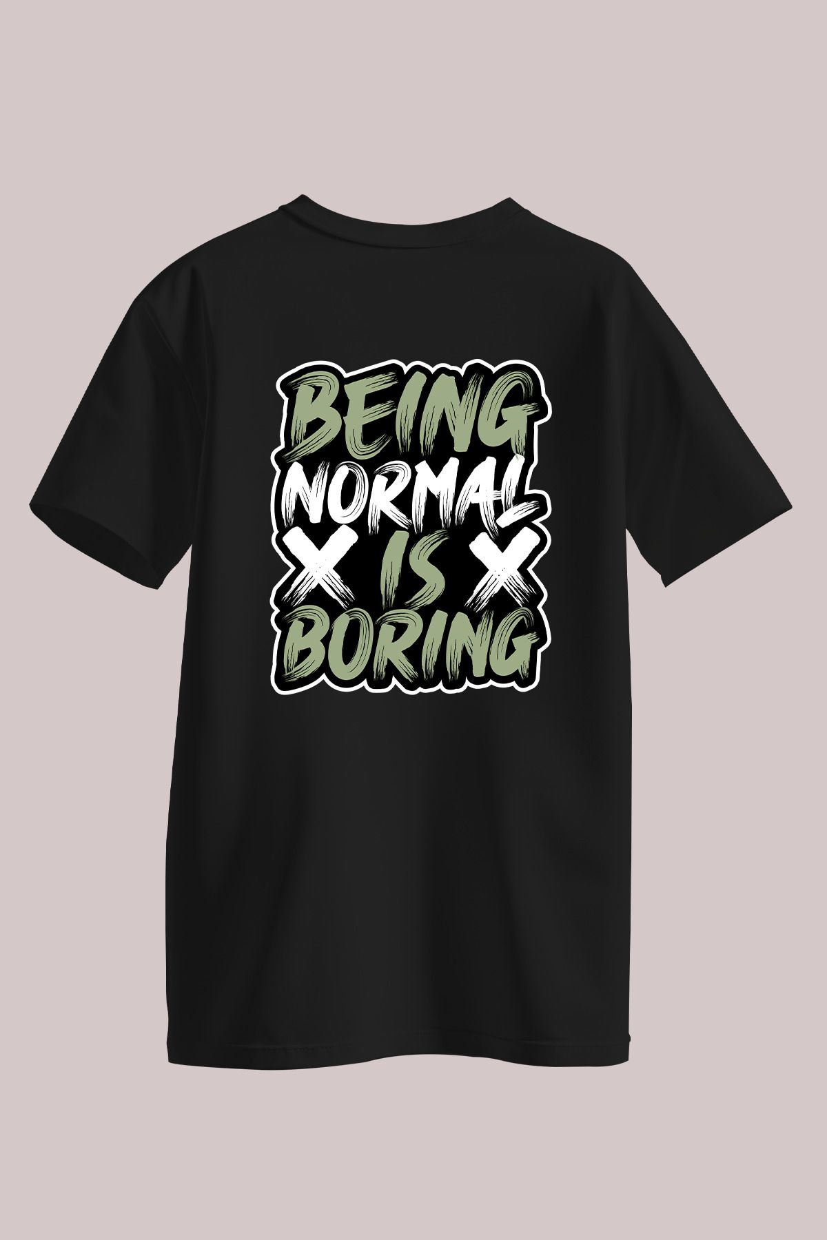MARCUSGELO BEİNG NORMAL İS BORİNG BASKILI T-SHİRT