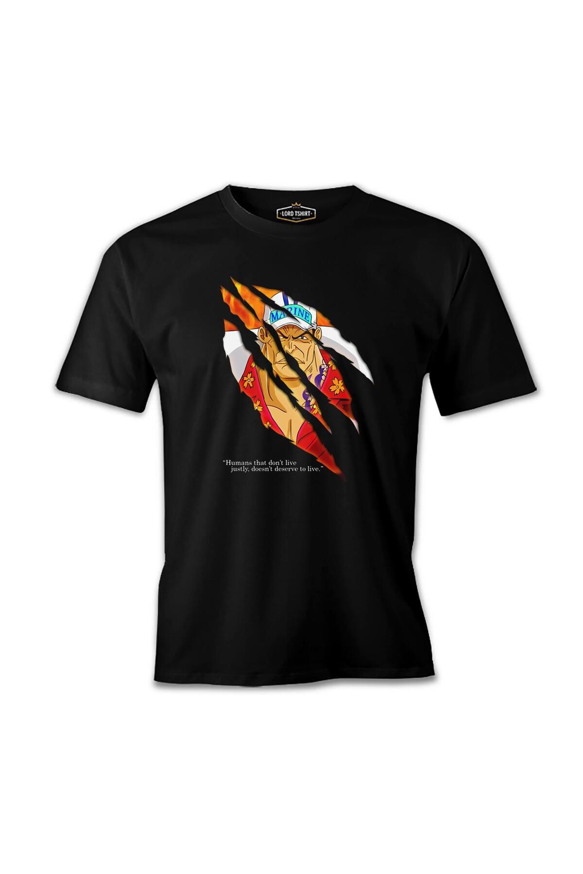 Lord T-Shirt One Piece - Sakazuki Akainu Siyah Erkek Tshirt