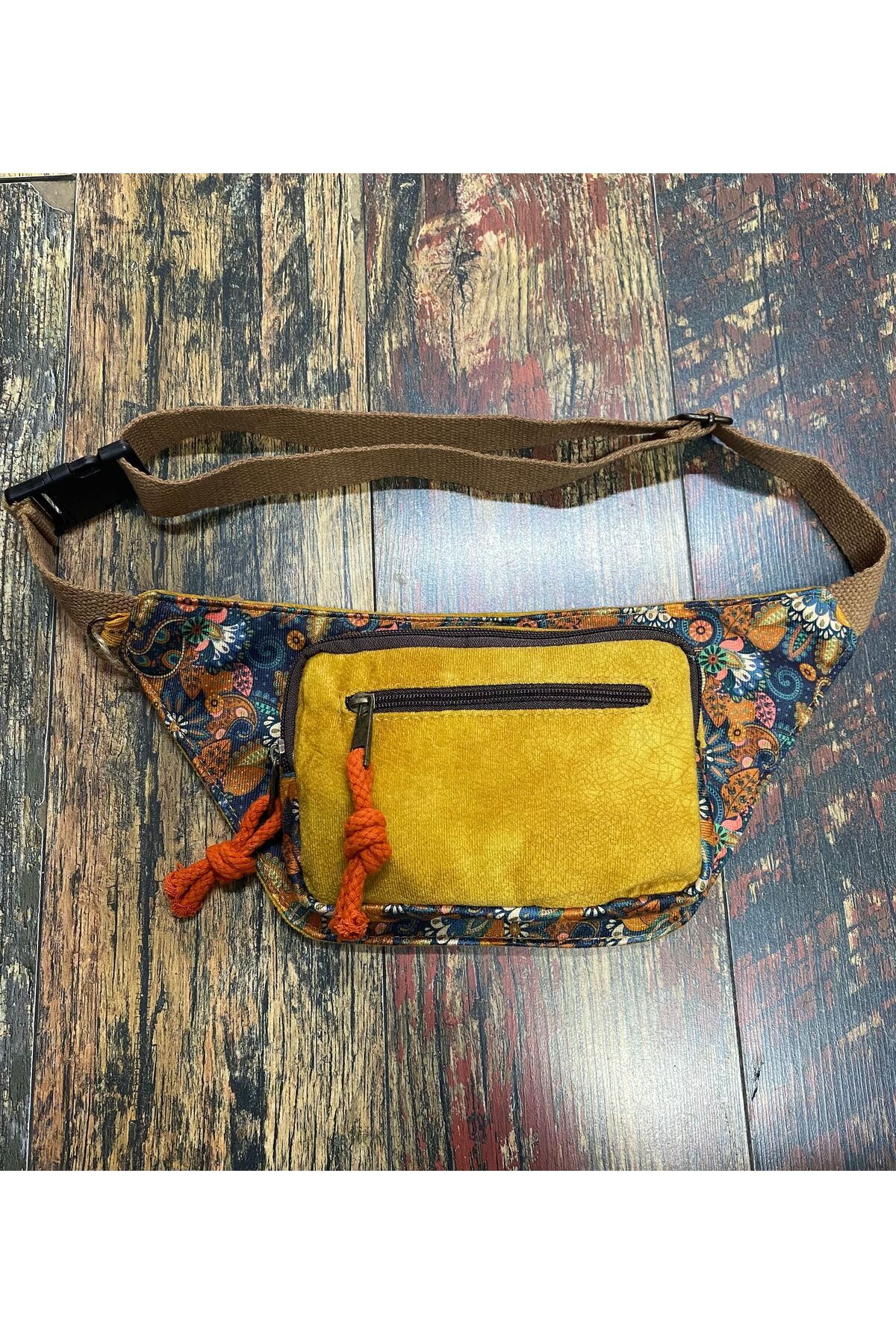 Street Bag Etnik Otantik Bohem Günlük Seyahat Bel Çantası Çok Cepli Suya Dayanıklı