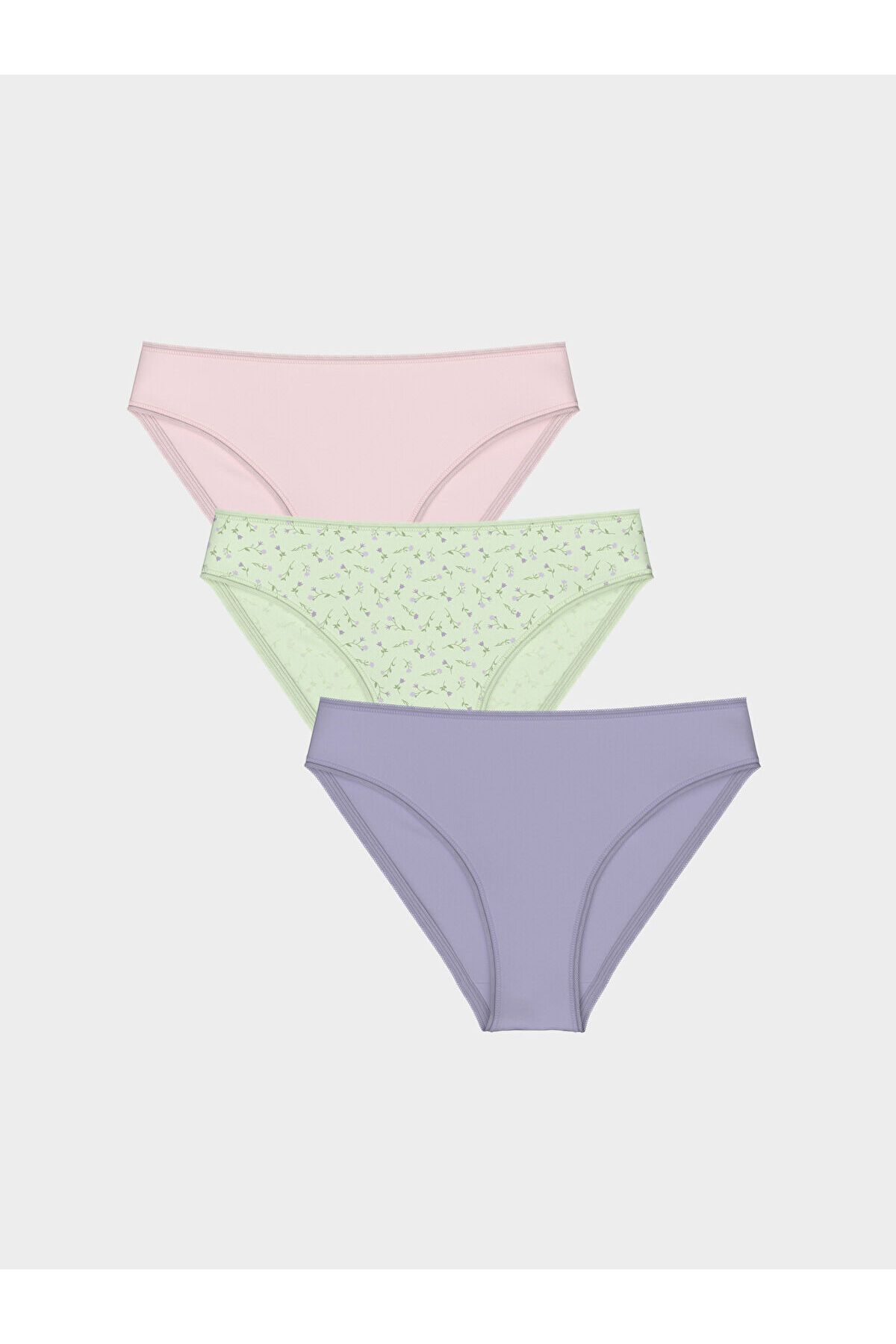 LC Waikiki Çiçekli Bikini Külot 3'lü Paket
