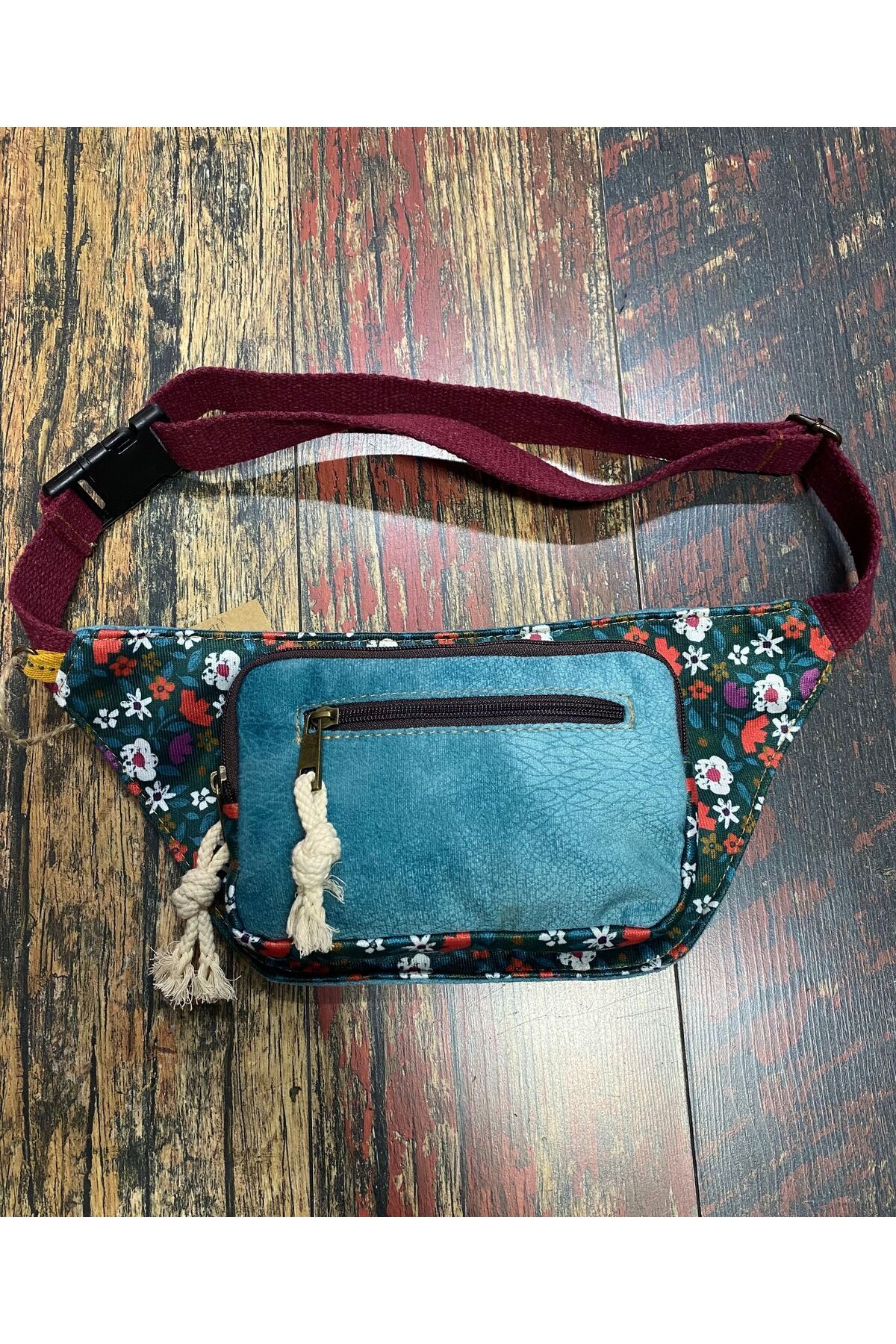 Street Bag Etnik Otantik Bohem Günlük Seyahat Bel Çantası Çok Cepli Suya Dayanıklı