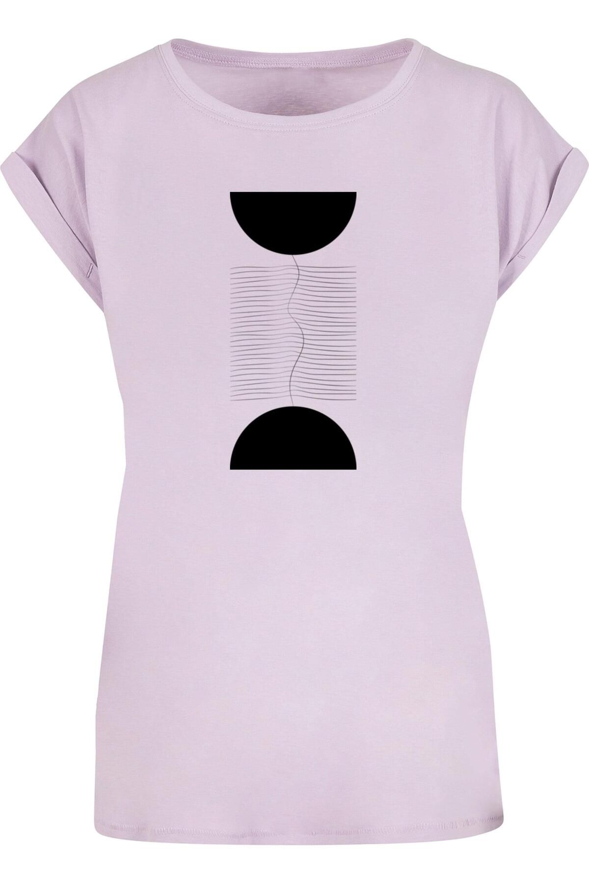 Merchcode-Ladies Abstract Lines Extended Shoulder Tee 1