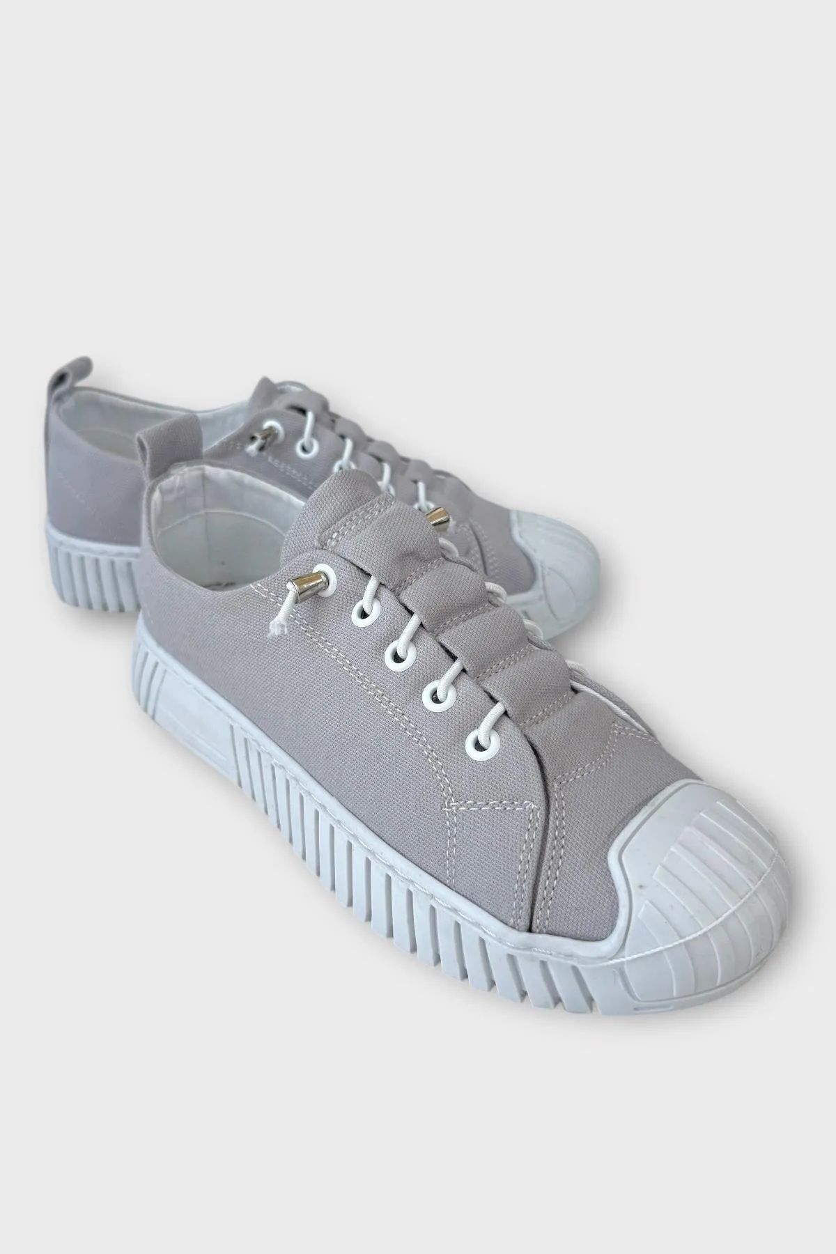 Afşin Ortopedik Lastik Bağcıklı Spor Keten Ayakkabı Şık Rahat Sneaker