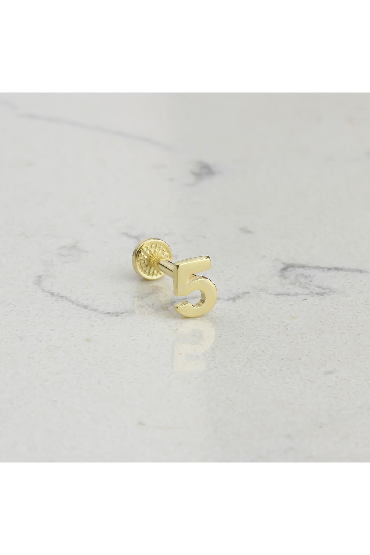 Glorria Altın 5 Rakam Tragus Piercing