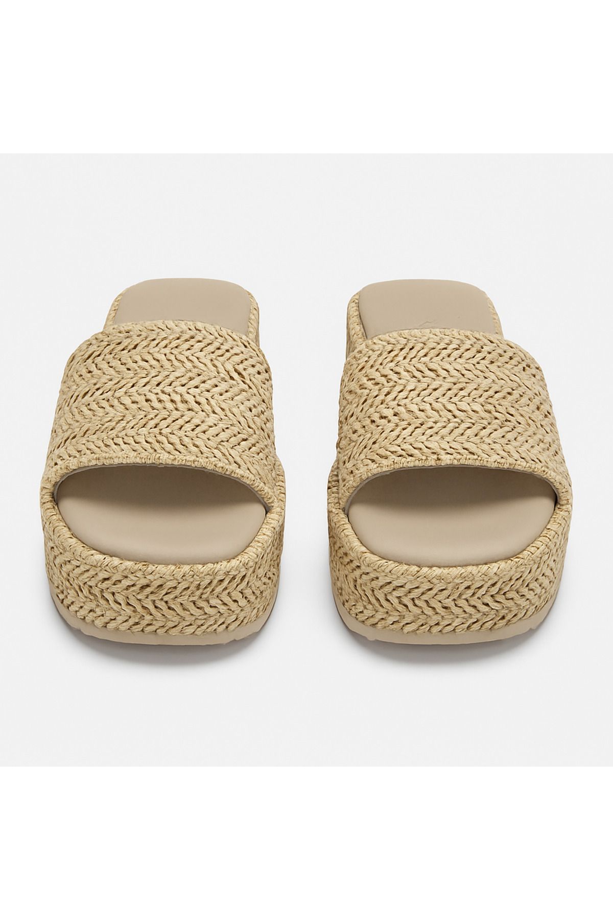palatti shoes Dolgu Taban Hasır Kadın Terlik