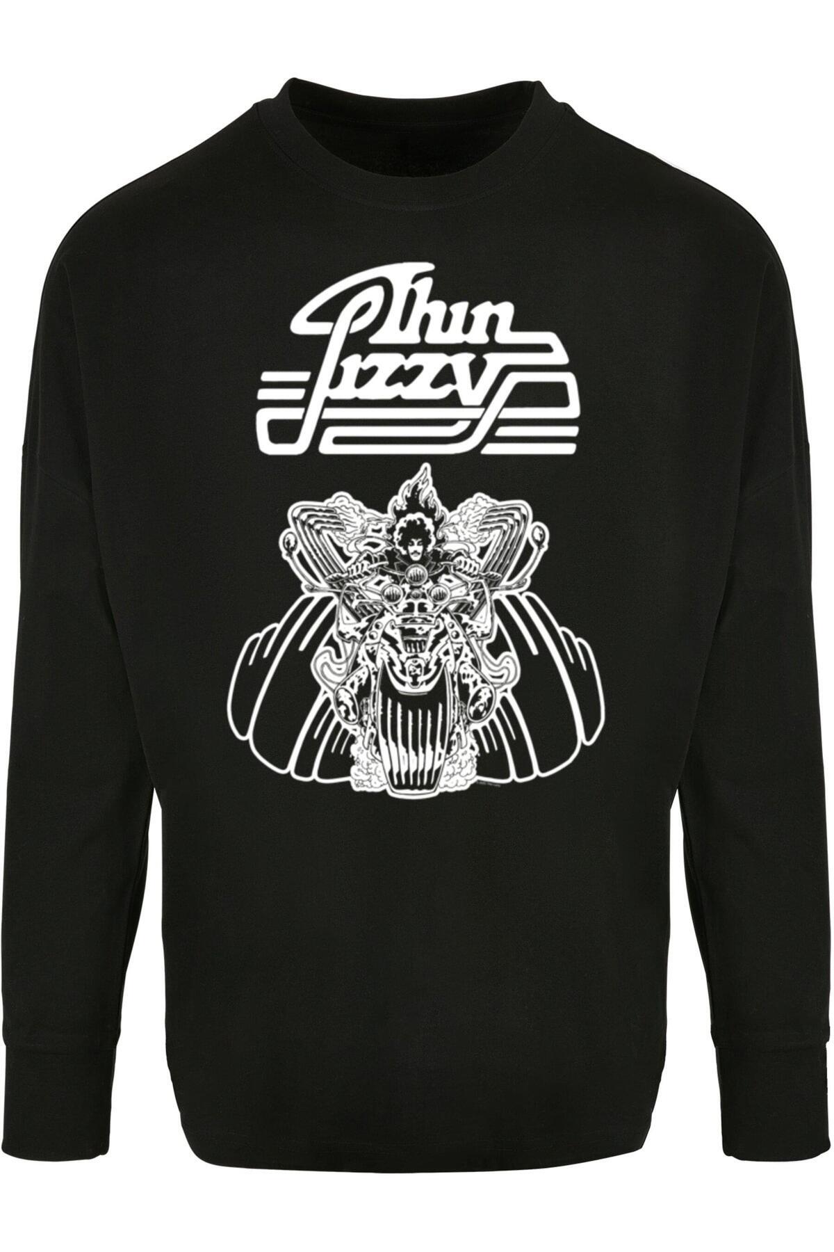 Merchcode-Herren Thin Lizzy - Rocker Solid Oversize Longsleeve 1
