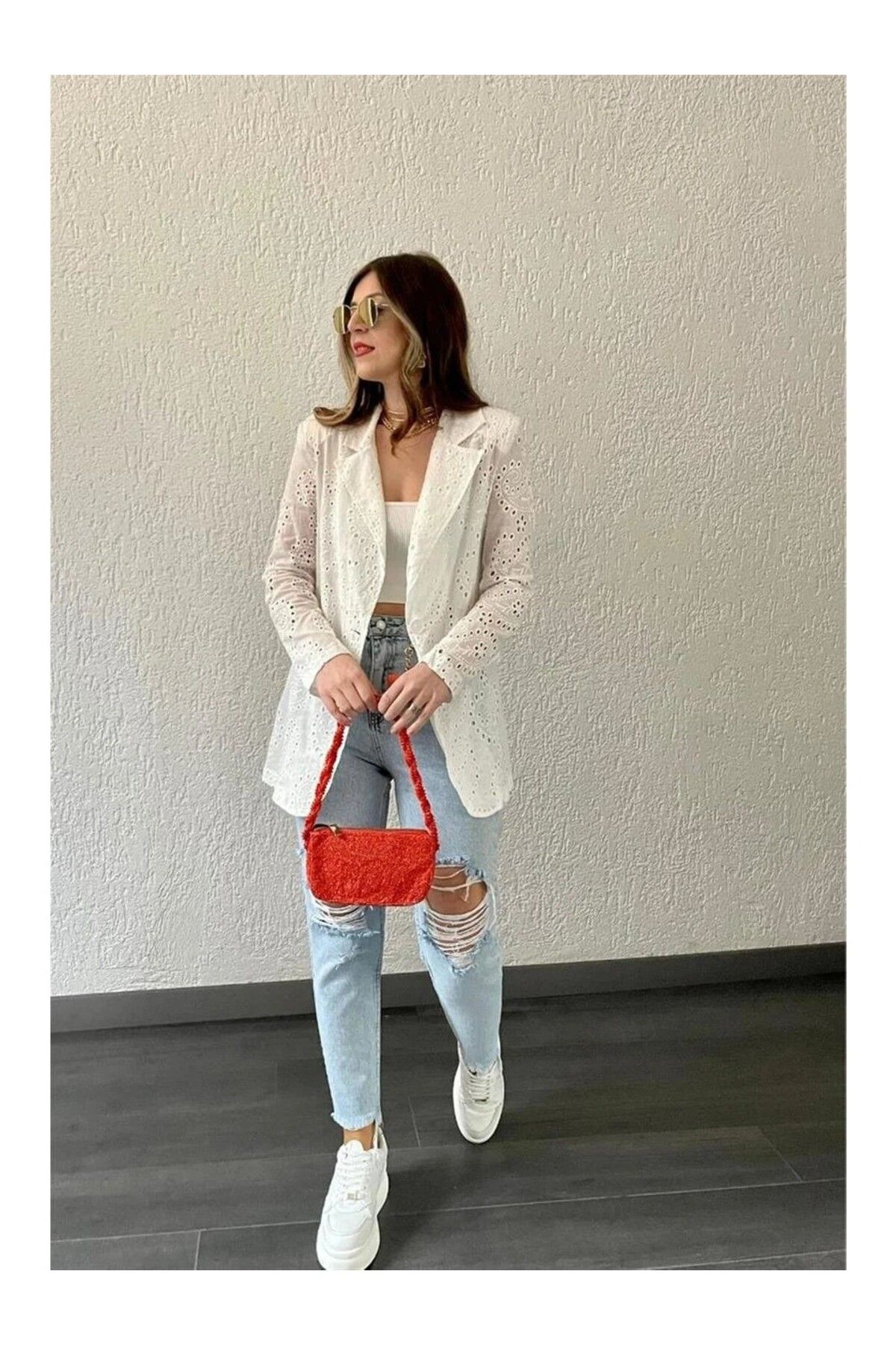 MODA Güpürlü Blazer Yazlık Ceket