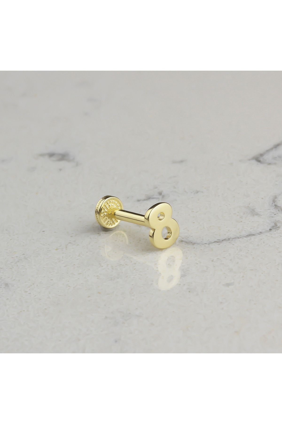 Glorria Altın 8 Rakam Tragus Piercing