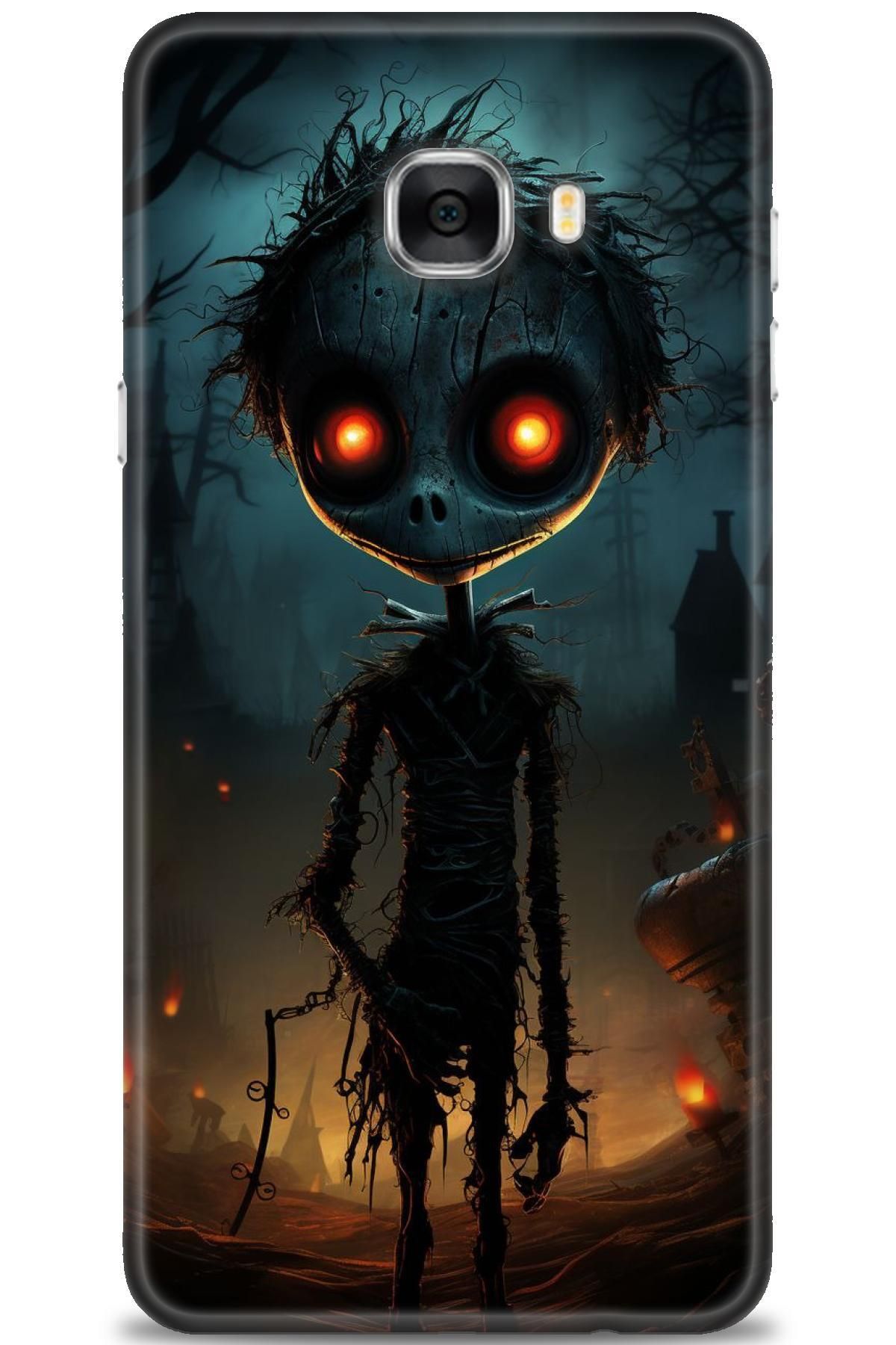 CooperTech Samsung Galaxy C7 İle Uyumlu HD Baskılı Desenli Silikon Kılıf - 278