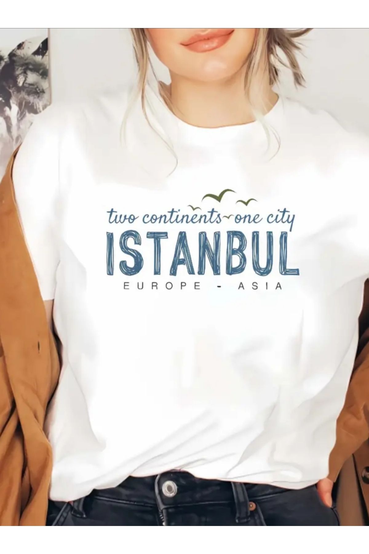 meday Clothing Unisex Beyaz Baskılı Organik Pamuk Oversize Kesim Kısa Kollu T-shirt