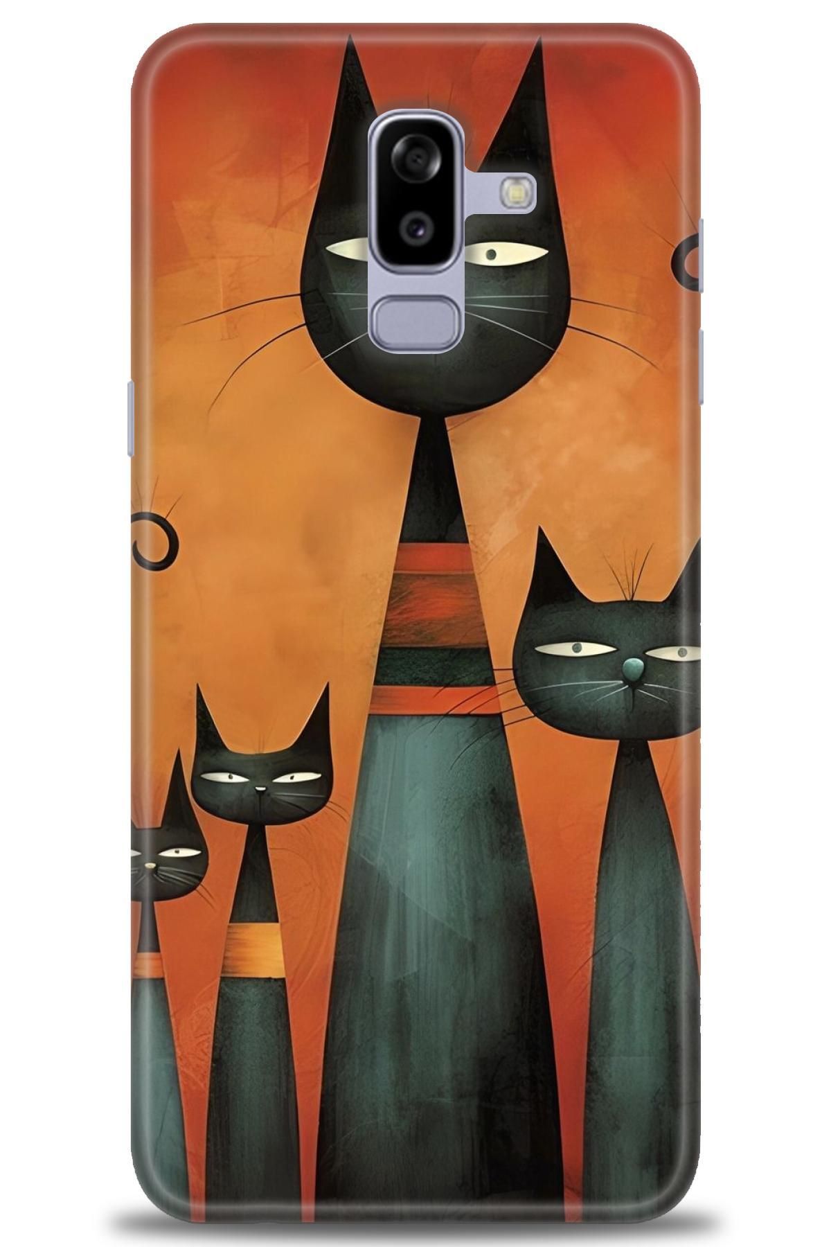 CooperTech Samsung Galaxy A8 Plus 2018 İle Uyumlu HD Baskılı Desenli Silikon Kılıf - 304