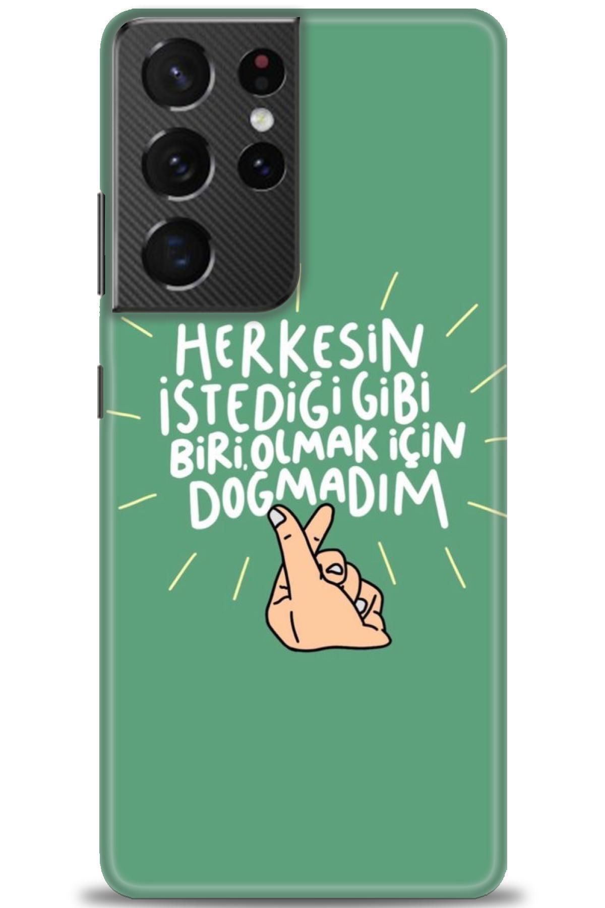 CooperTech Samsung Galaxy S21 Ultra İle Uyumlu HD Baskılı Desenli Silikon Kılıf - 1079