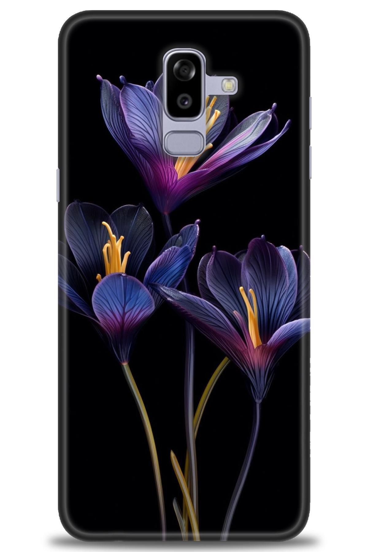 CooperTech Samsung Galaxy A8 Plus 2018 İle Uyumlu HD Baskılı Desenli Silikon Kılıf - 412