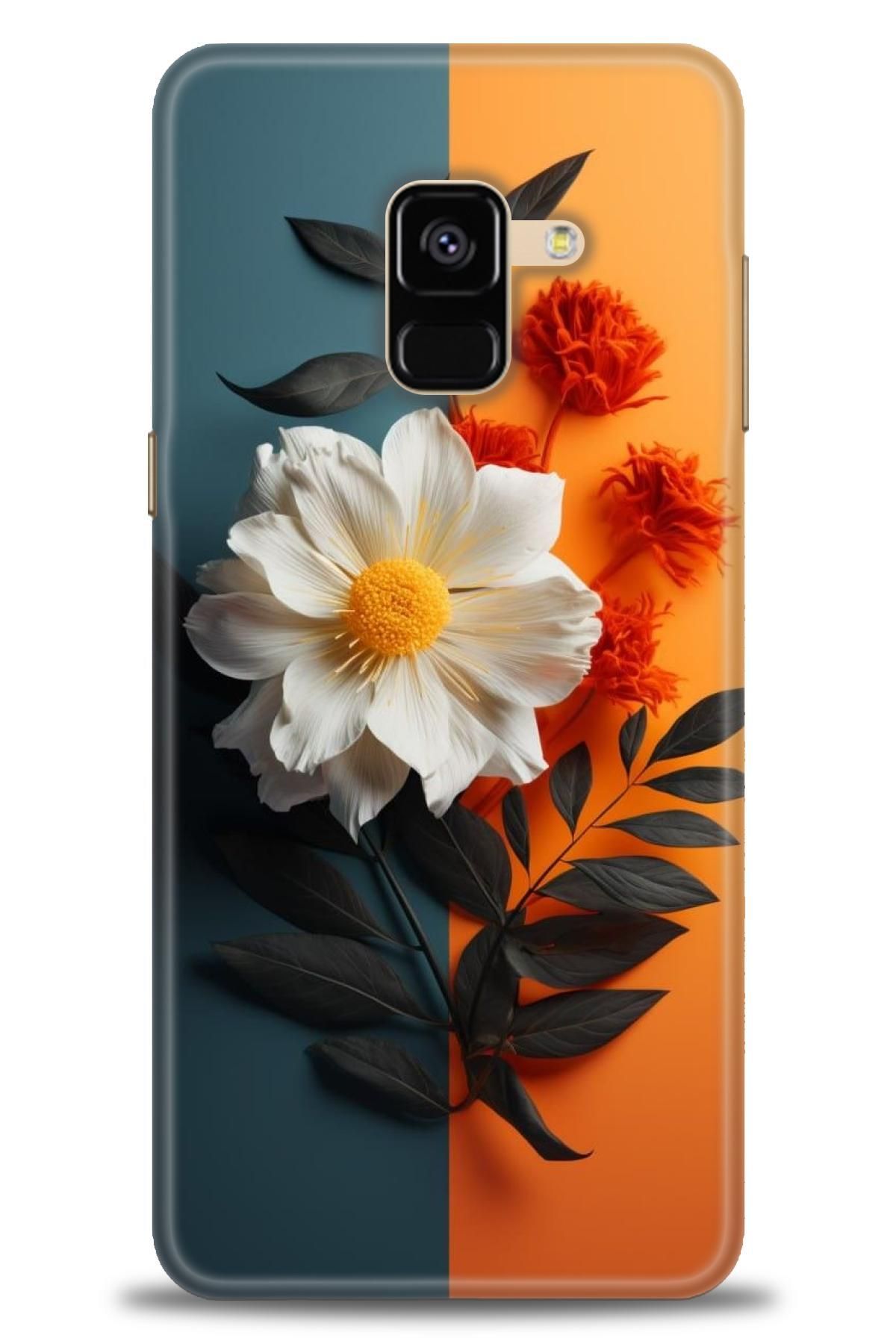 CooperTech Samsung Galaxy A8 2018 İle Uyumlu HD Baskılı Desenli Silikon Kılıf - 971