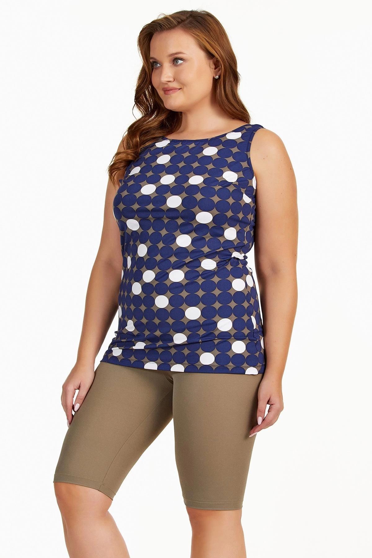 Moda Şahsenem Argento 0755-9001 Desenli Kısa Kollu Tankini