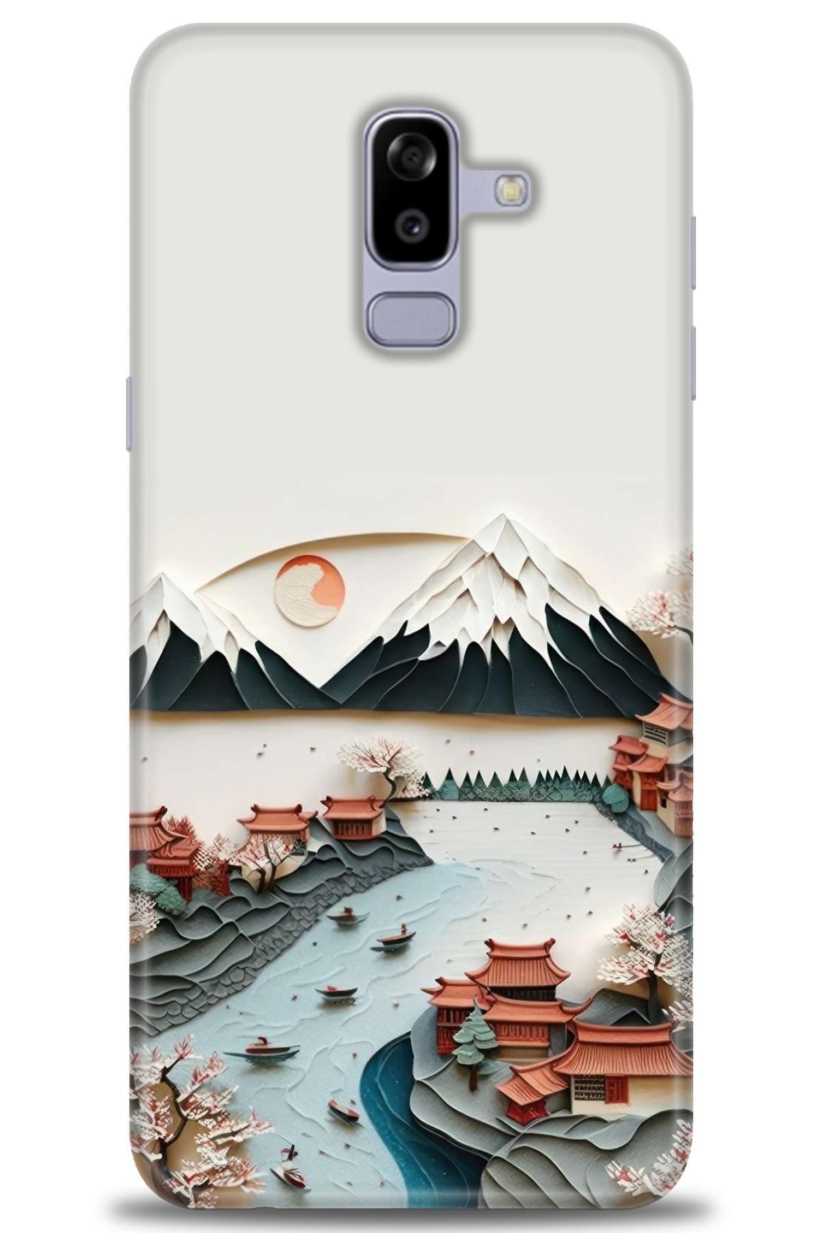 CooperTech Samsung Galaxy A8 Plus 2018 İle Uyumlu HD Baskılı Desenli Silikon Kılıf - 322