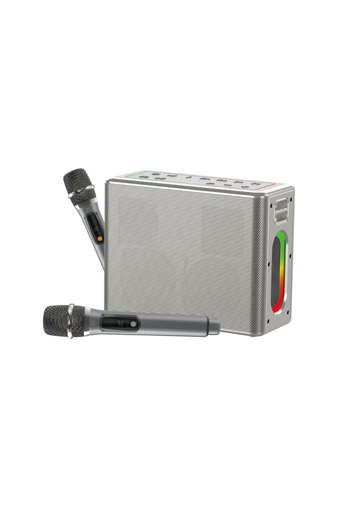 Nettech NT-BTS07 300W Bluetooth Hoparlör | 2 Mikrofonlu Karaoke Seti