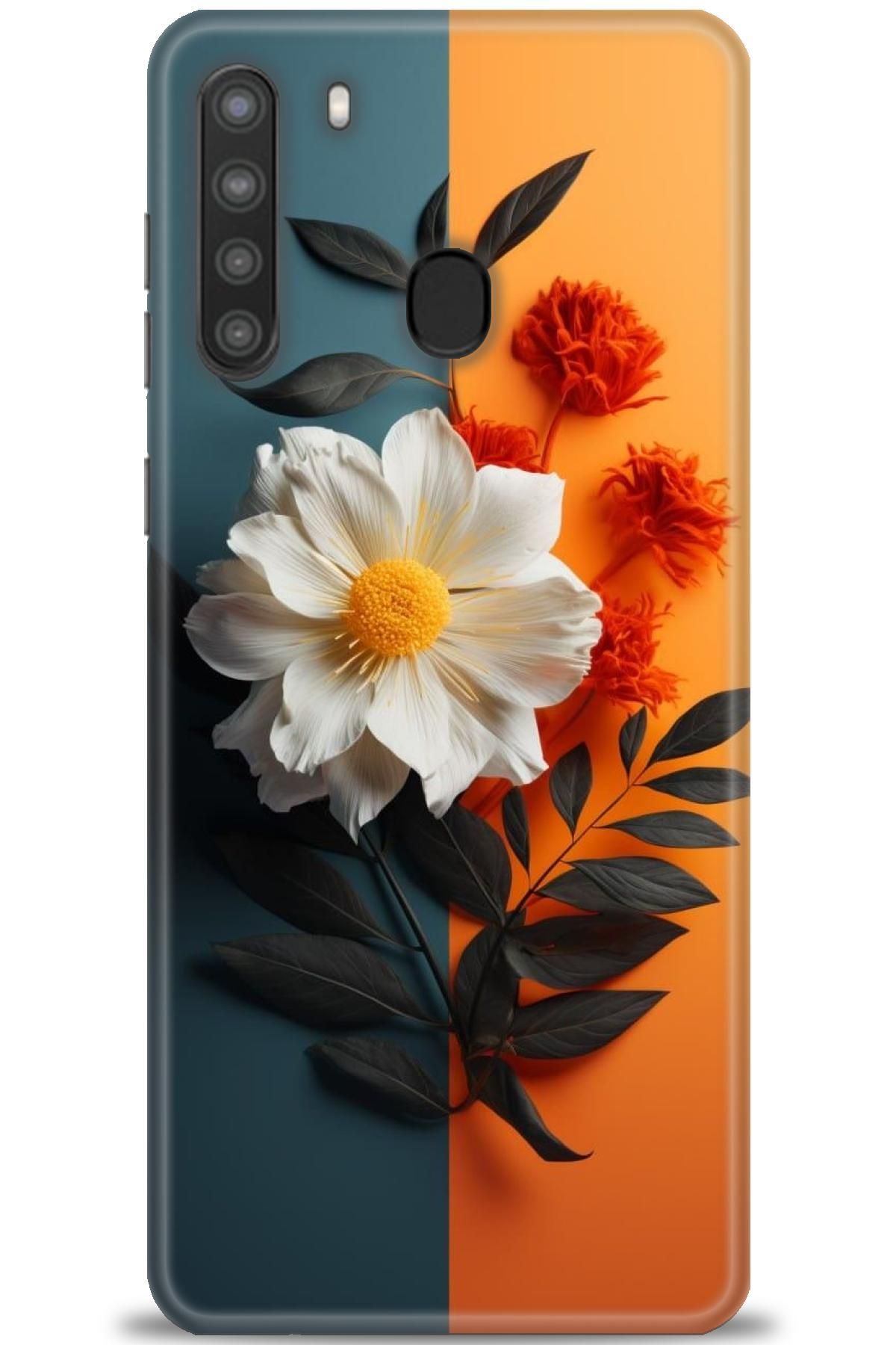 CooperTech Samsung Galaxy A21 İle Uyumlu HD Baskılı Desenli Silikon Kılıf - 971