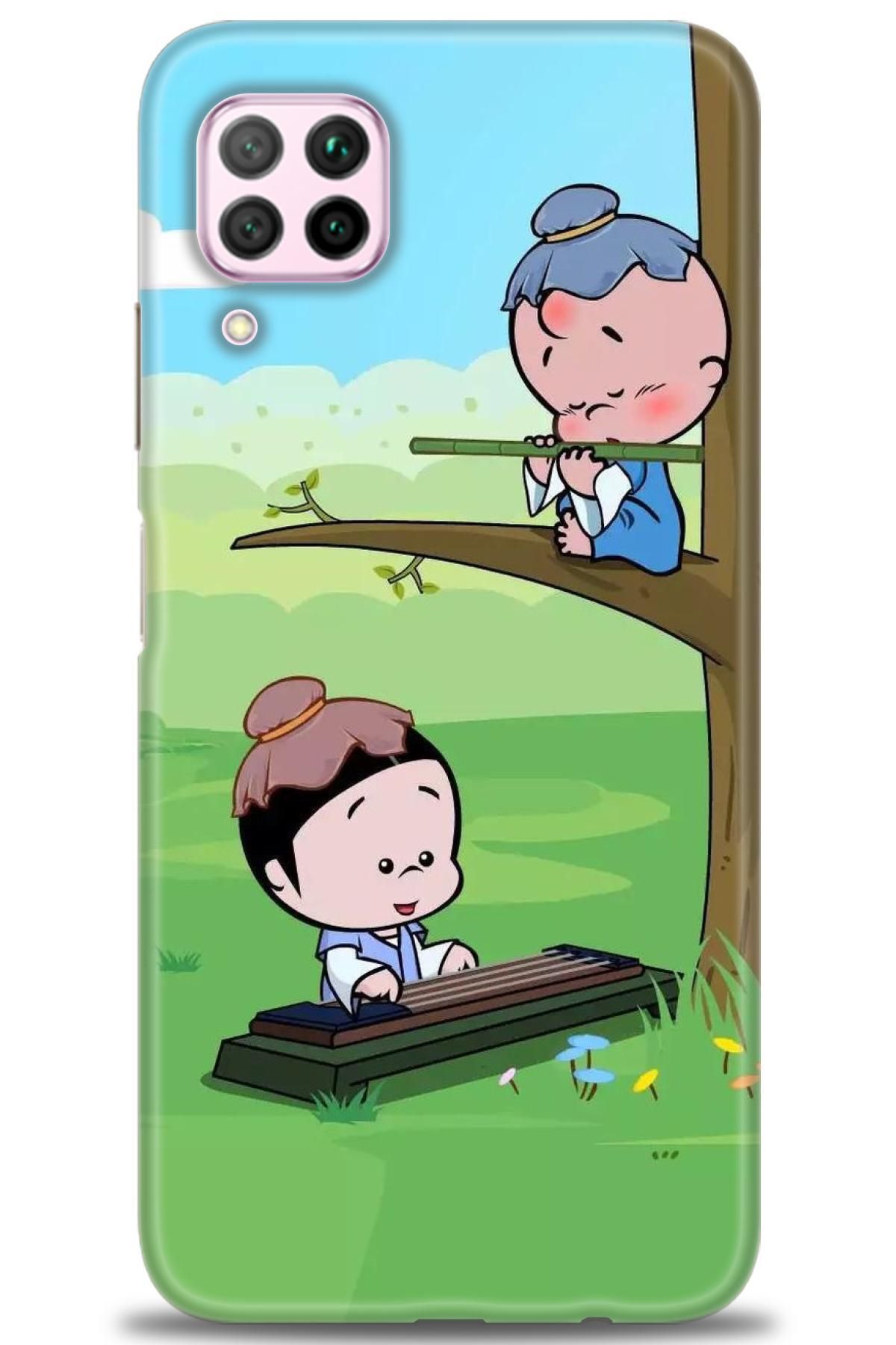 CooperTech Huawei P40 Lite İle Uyumlu HD Baskılı Silikon Kılıf - 656