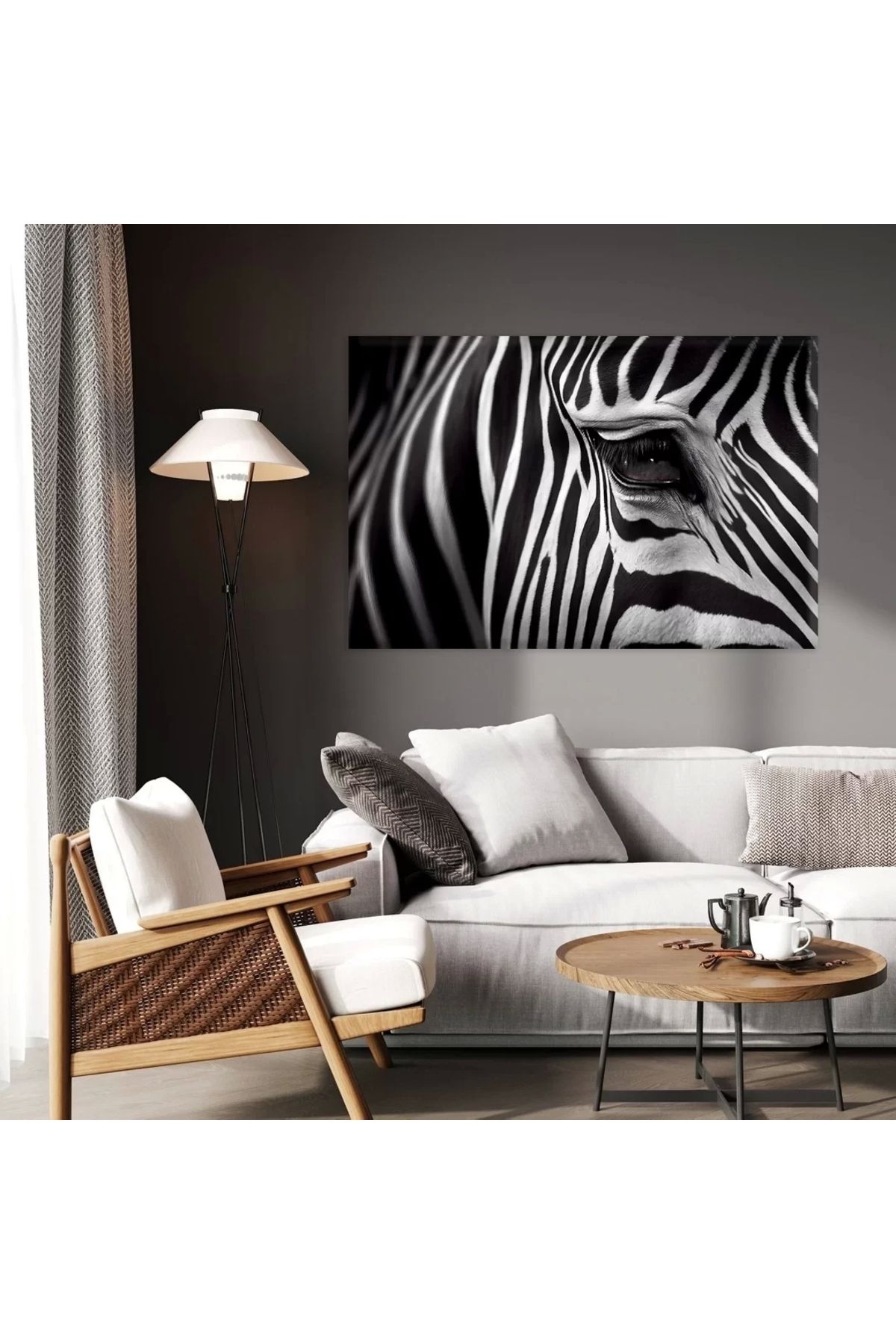 VOGLOO Zebra Desenleri Kanvas Tablo