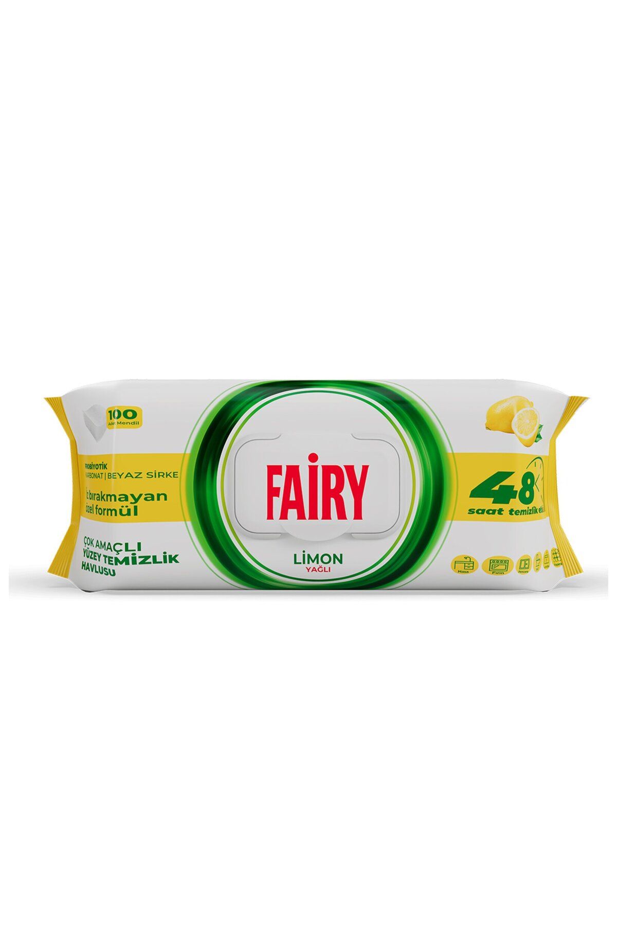 Fairy Yüzey Temizleme Havlusu Limon Yağlı 100'lü