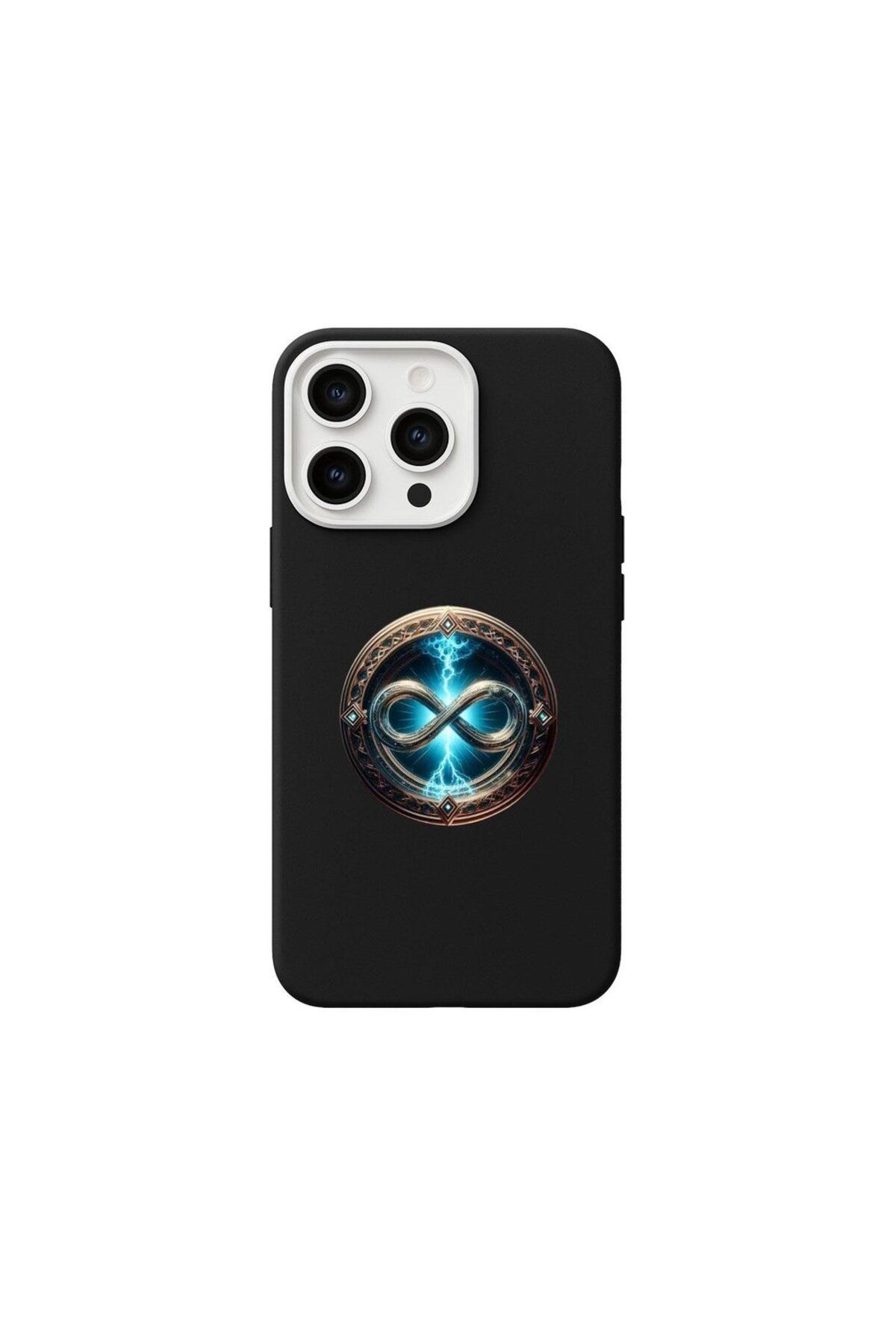 Case&Case iPhone 13 Uyumlu Sonsuzluk Simgeli Kapartmalı Lansman Kılıf