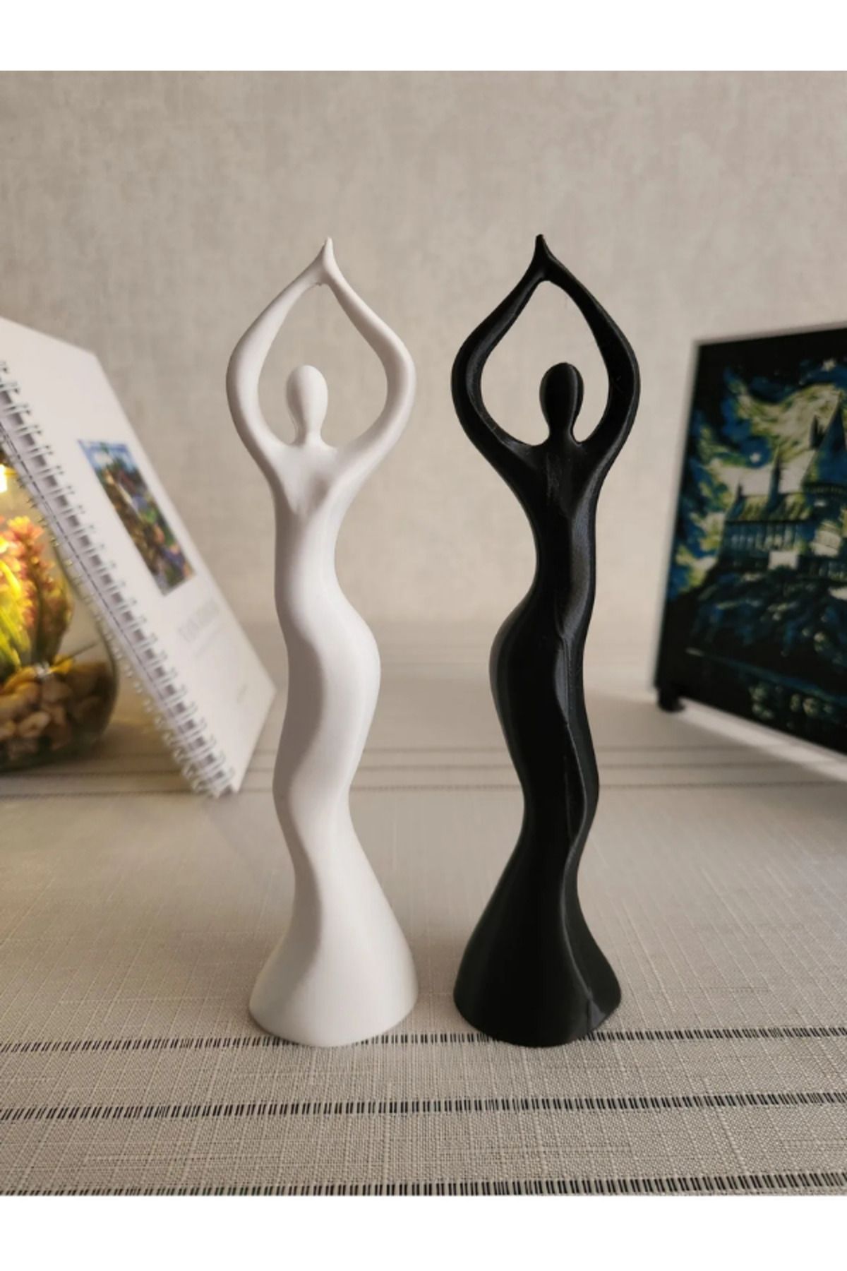 Yunus Göksu Design Dans Eden Kadın Heykeli İskandinav Tarzı Biblo Heykel Figür