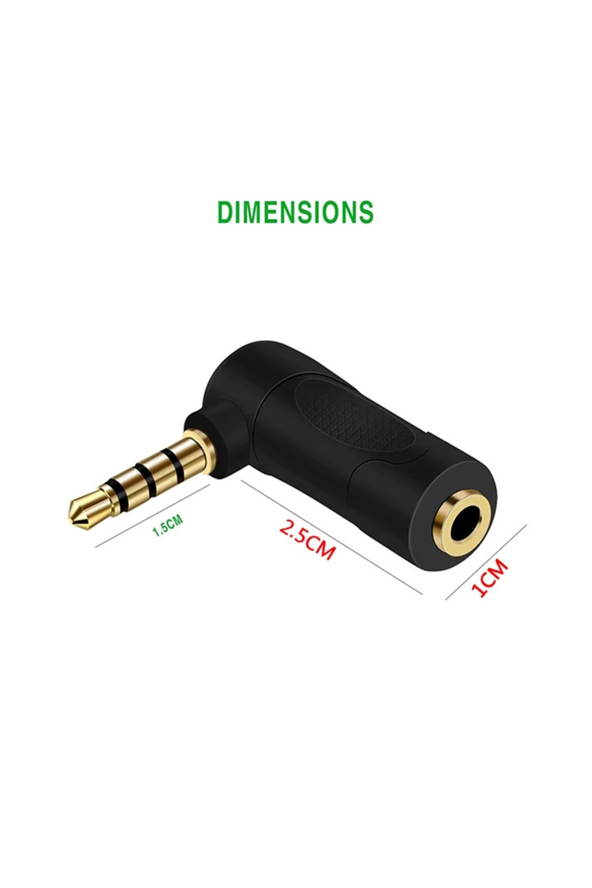 Derwell 3.5m 90 Derece Sağ Açılı Erkek Dişi Adaptör Dönüştürücü