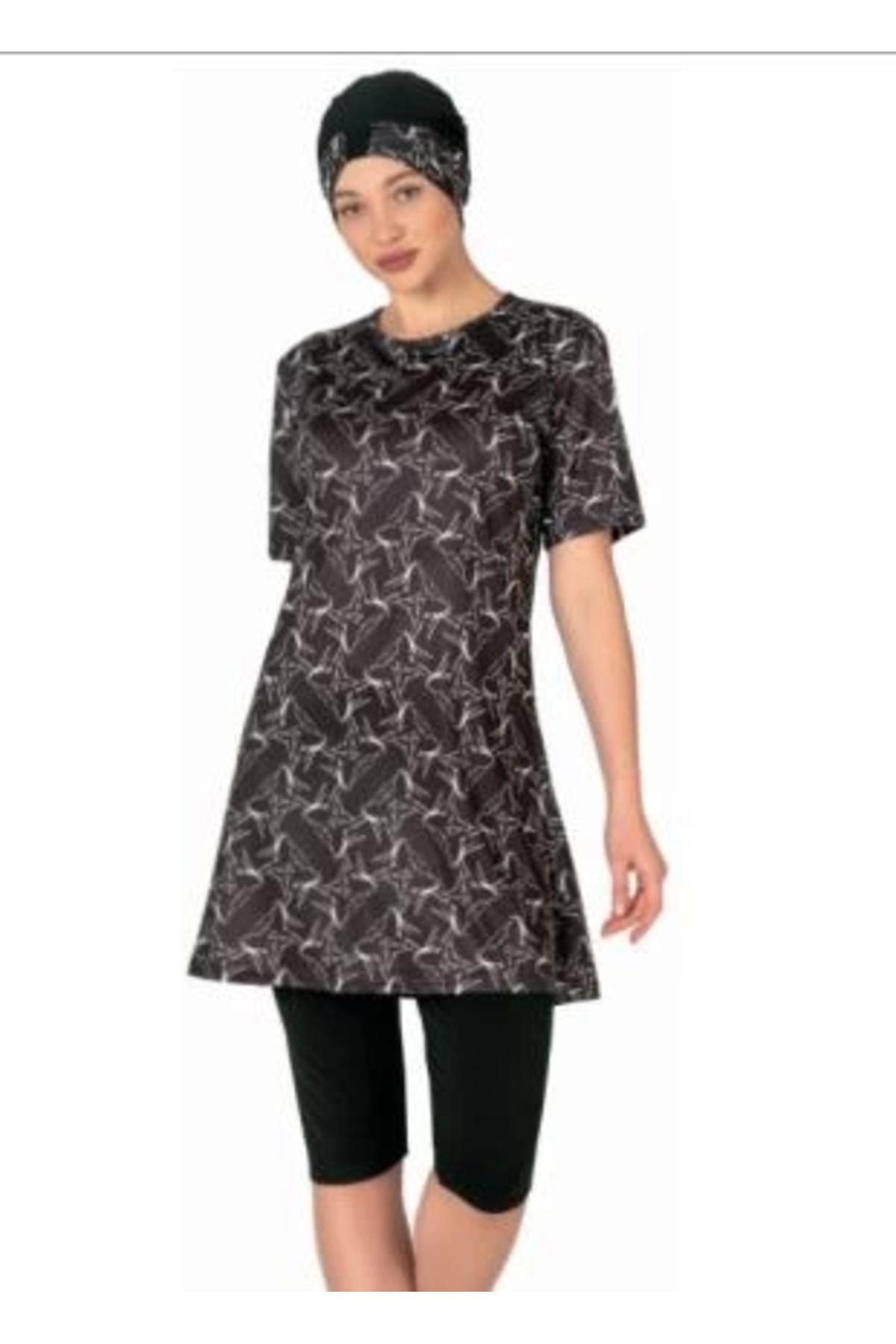 Moda Şahsenem Fantasy 3448 Kadın Kısa Kol Taytlı Mayo