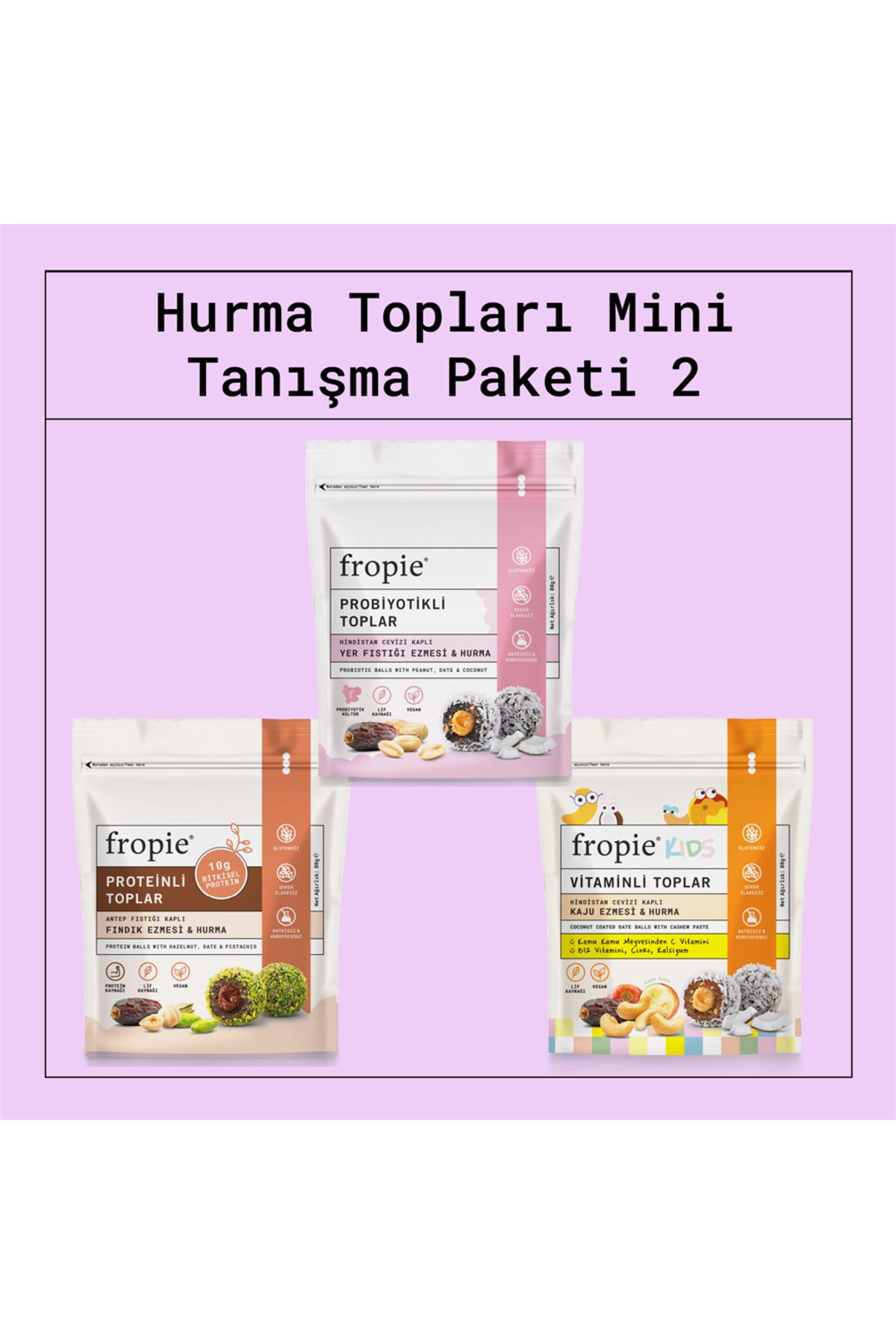 Meyve Topları 3'lü Tanışma Seti 2- 80 gr X 3 Çeşit