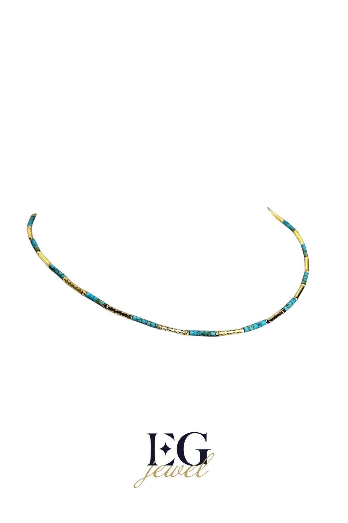 EG Jewels Atelier Aqua Serisi Turkuaz Mavi Kolye