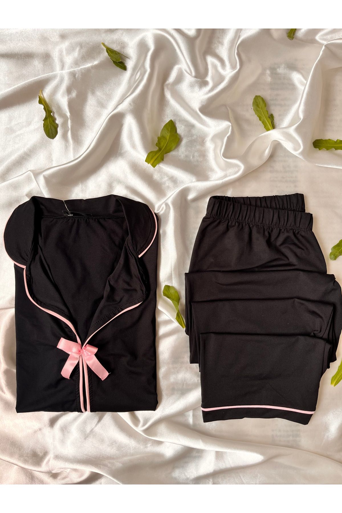beshineunderwear Pink Noir Penye Pijama Takımı