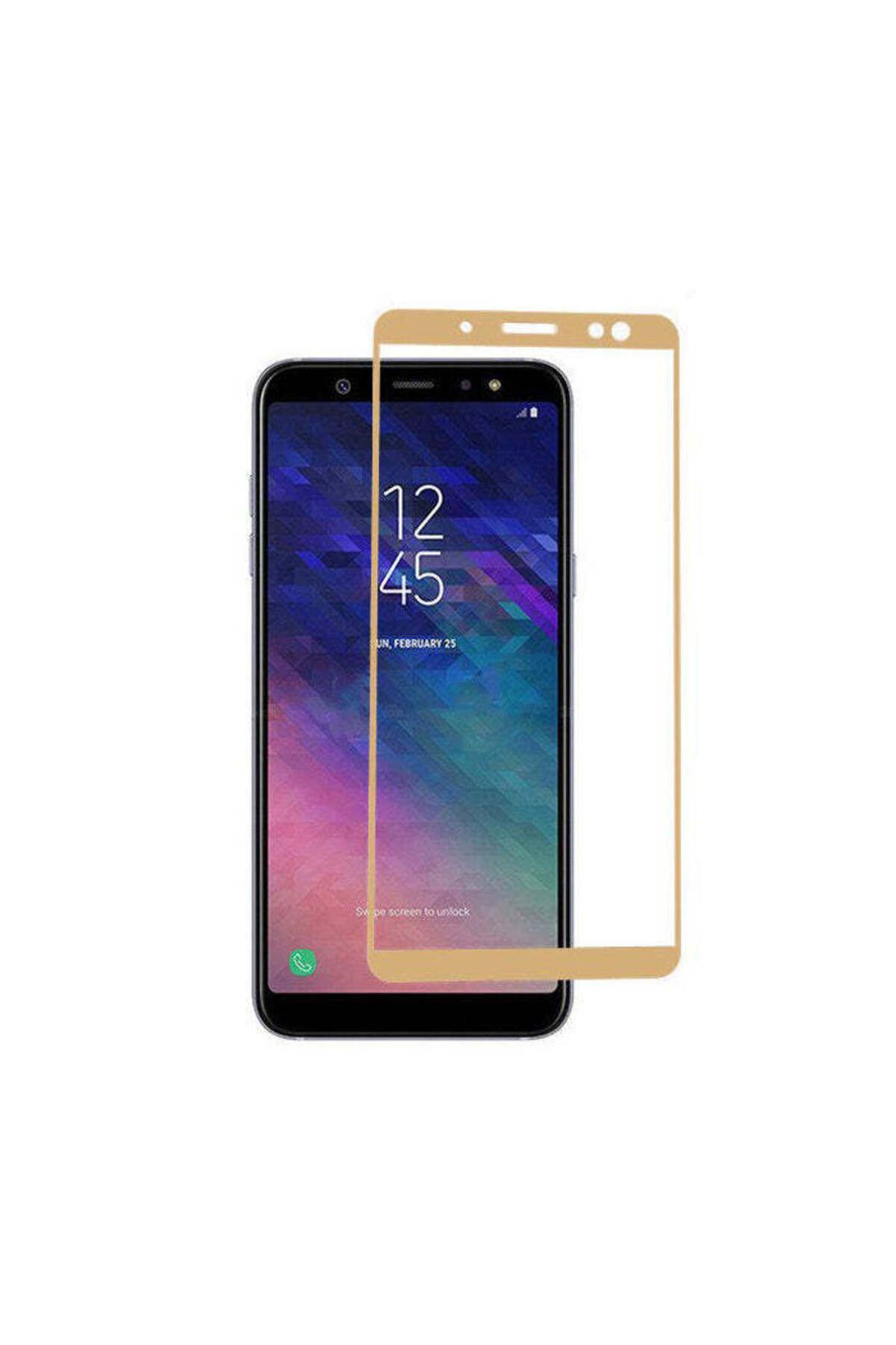 REDz Accessories Folie De Protecție Pentru Samsung A6 2018, Folie De Sticlă Securizată 3d Aurie, Ecran Complet, Sticlă Securizată - One Size