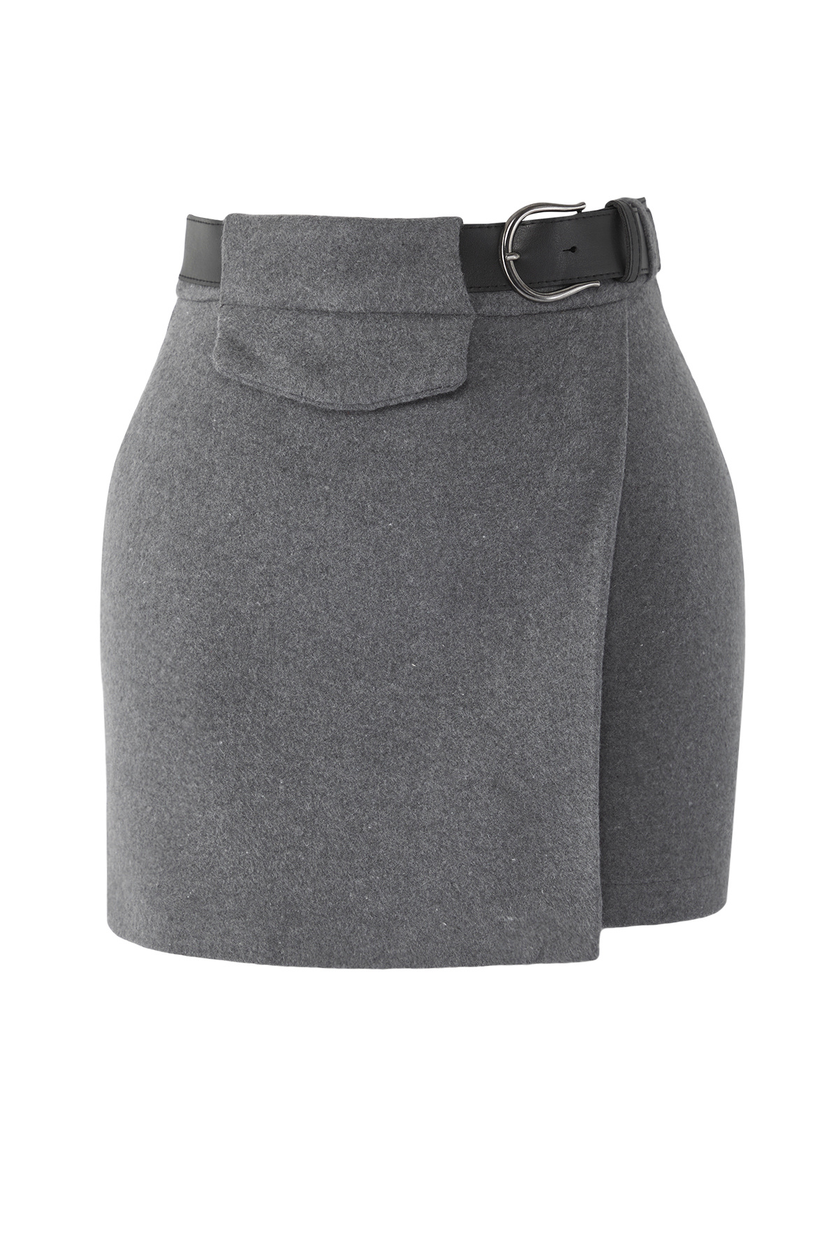 Trendyol Collection-Anthrazitfarbener gewebter Shortsrock mit Gürteldetail TWOAW21SR0037 6
