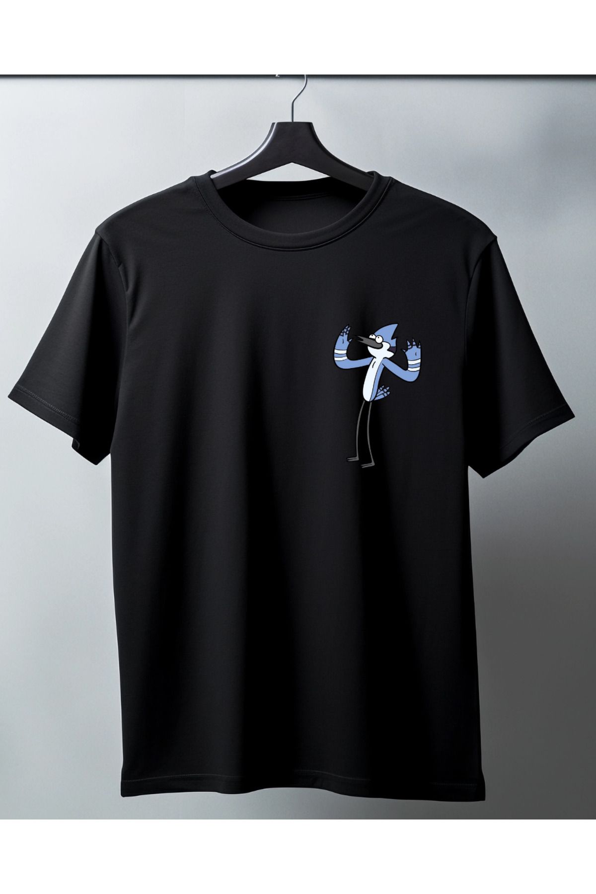Ebiidesign Çiftler İçin Regular Show Tasarımlı Baskılı T-Shirt