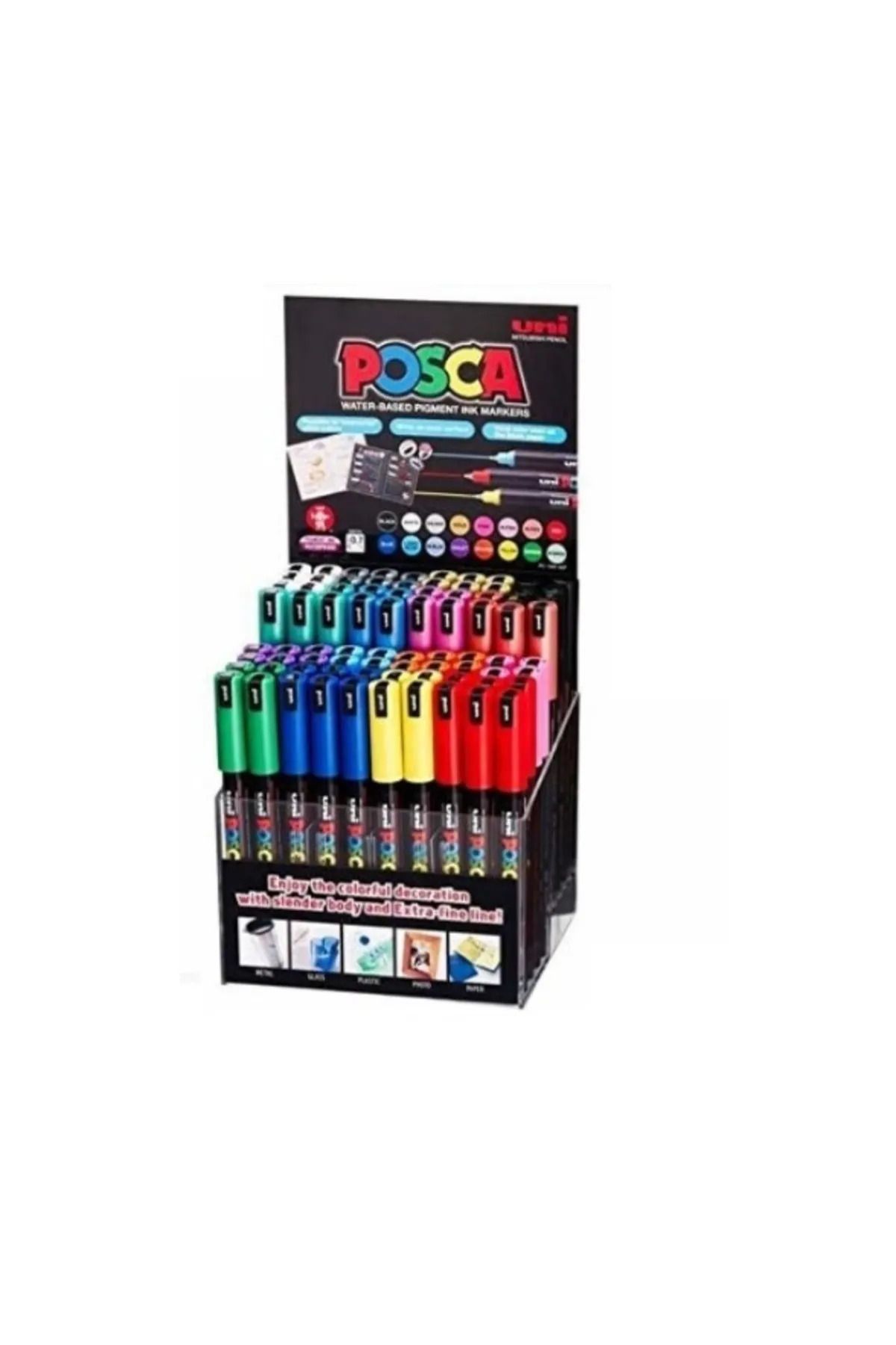 UNİ-BALL POSTER MARKÖRÜ POSCA PC-1MR 80P 07 80 Lİ SET